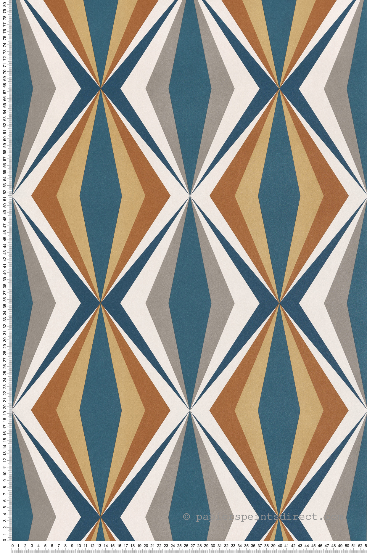 Papier peint Losanges Graphiques bleu - Bensimon 2 de Lutèce | Réf. LTC-51173001