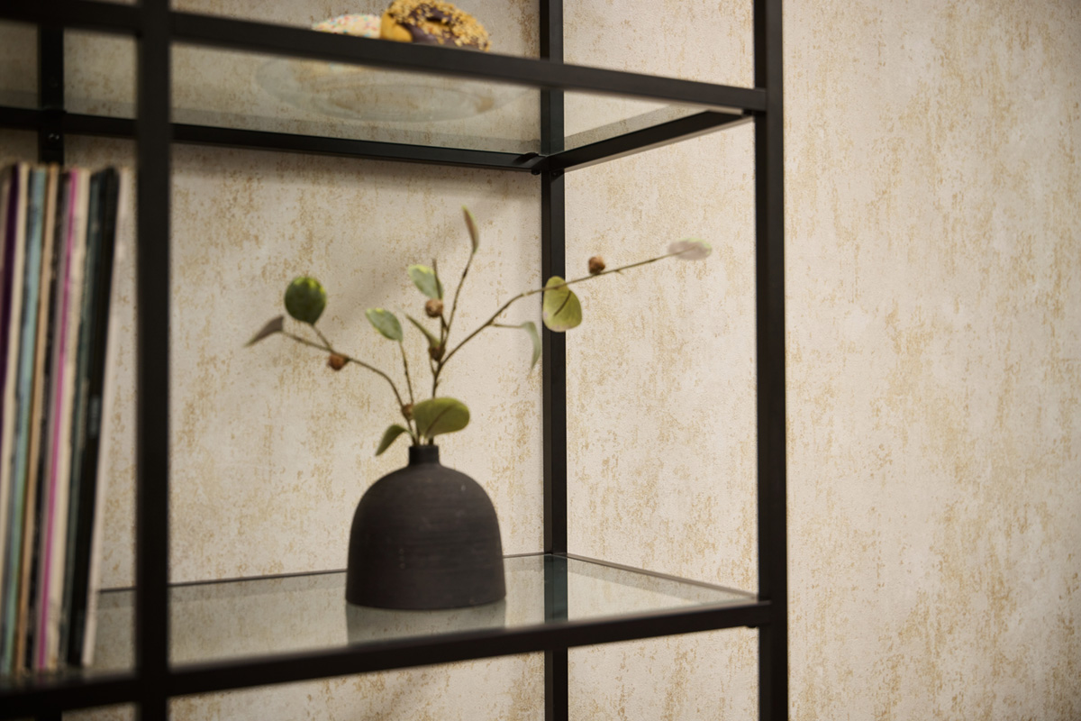 Papier peint Faux Uni Béton Urbain sable doré - Metropolitan Stories 4 Hot Spots d'A.S. Création AMB3| Réf. AS-786292