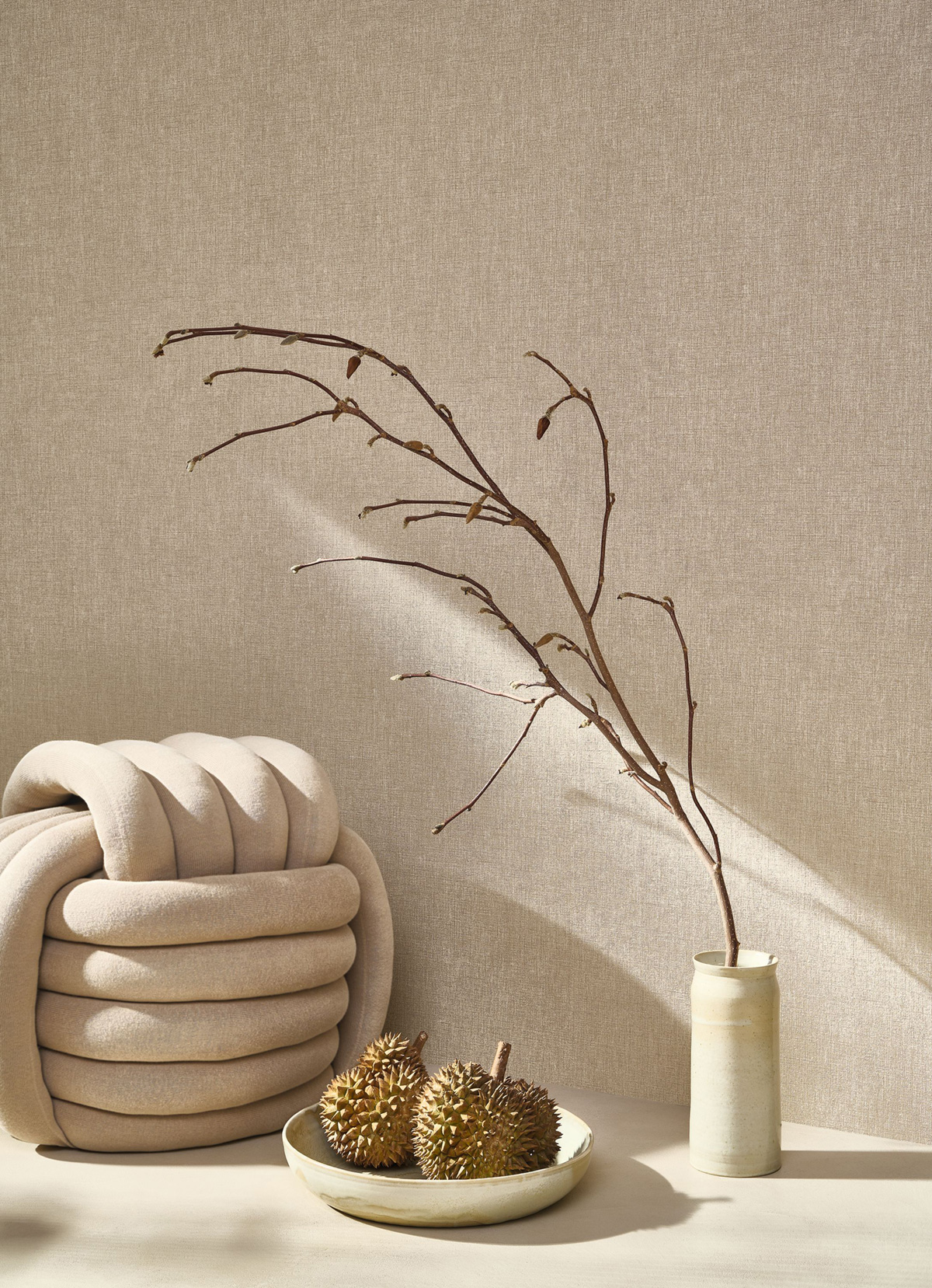 Papier peint Uni Lin Caractère ficelle - Matera de Casadéco | Réf. MATA201171505