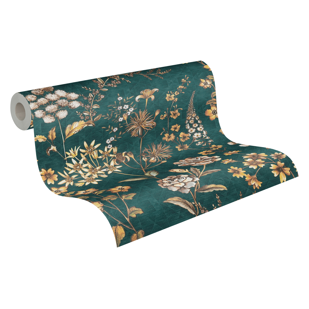 Papier peint Fleuri Blooming pétrole - Metropolitan Stories 3 d'A.S. Création AMB3 | Réf. AS-391174