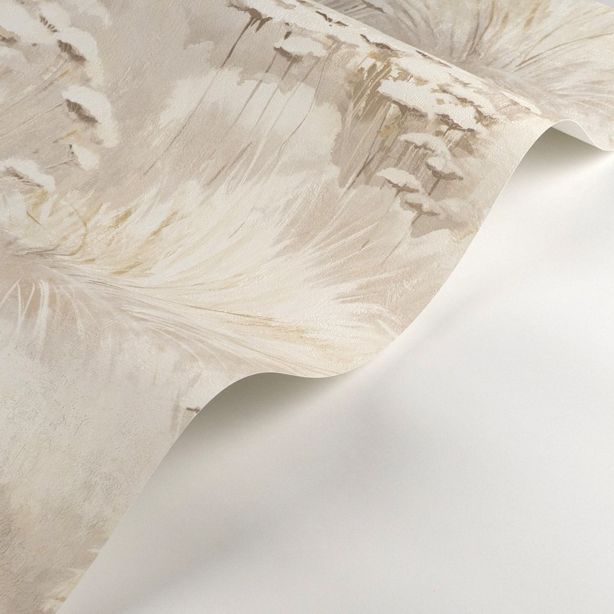 Papier peint Fleur Plante Oyat grège beige - Sentier des Dunes de Casadéco AMBV | Réf. SENT200941322