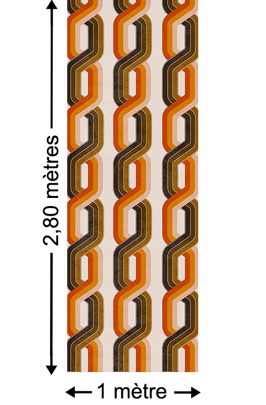 Chains - Papier peint lé unique