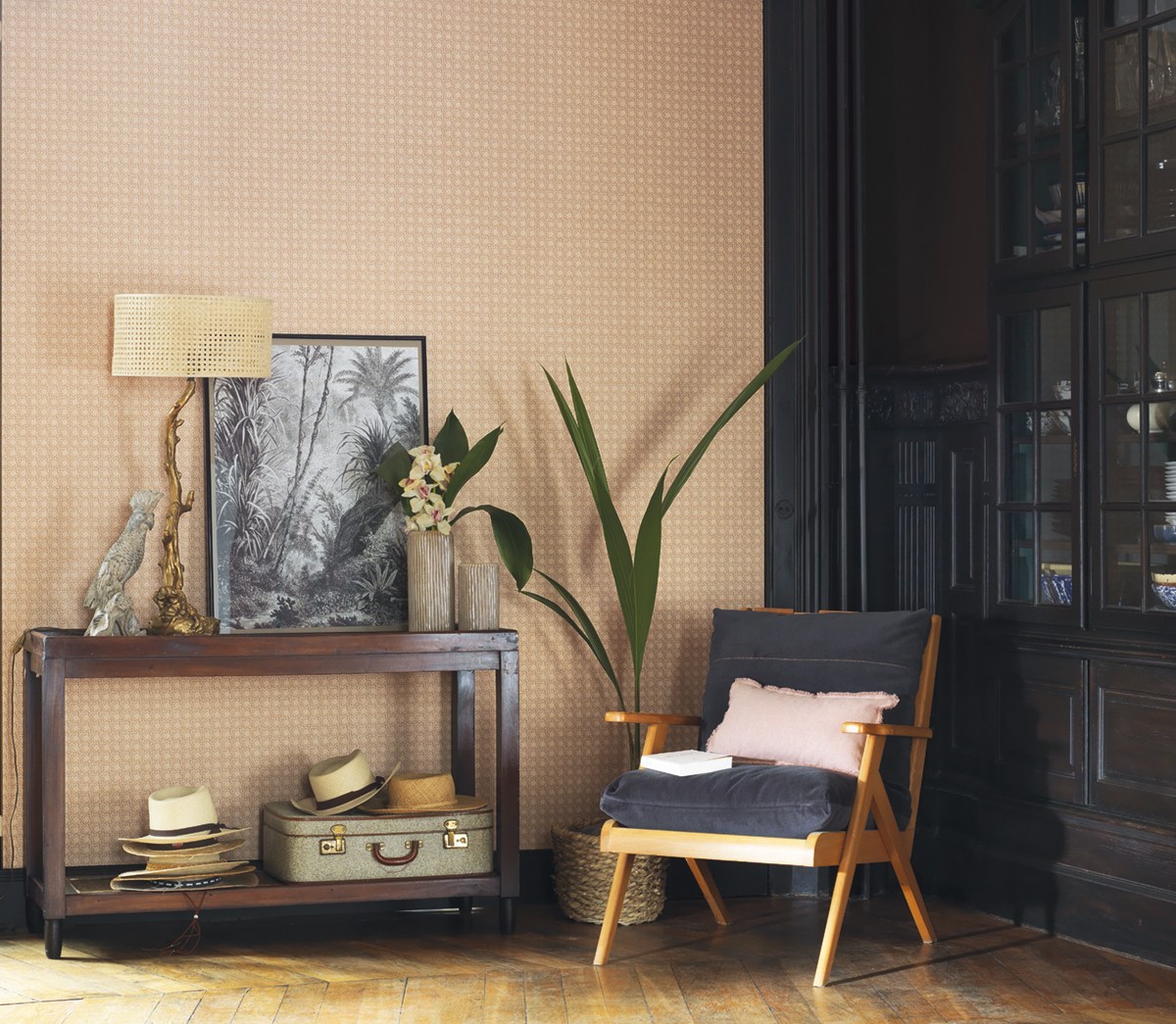 Papier peint Cannage Paja Beige - Cuba de Casadéco | Réf. CBBA84341210