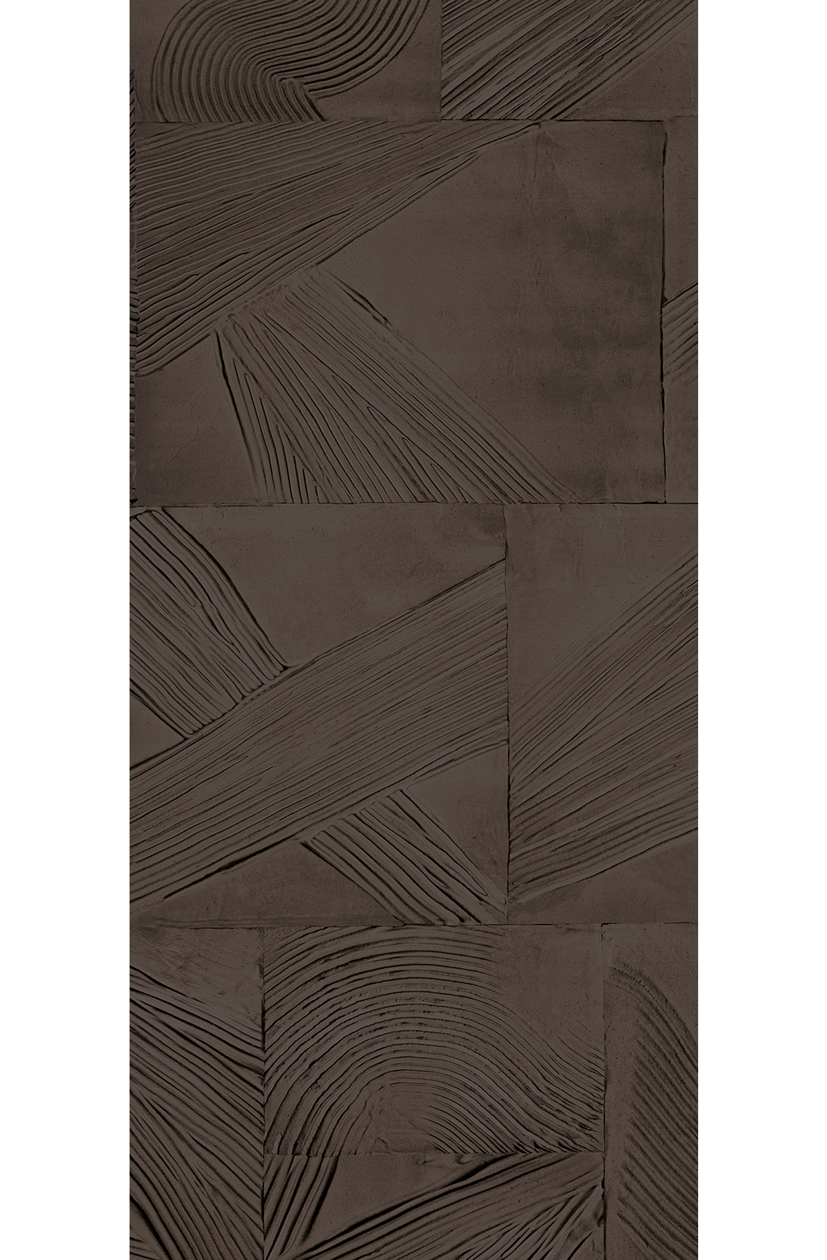 Papier peint panoramique Plâtre Paros café noir - A H260 - Rock de Masureel | Réf. MAS-DGROC3031-260