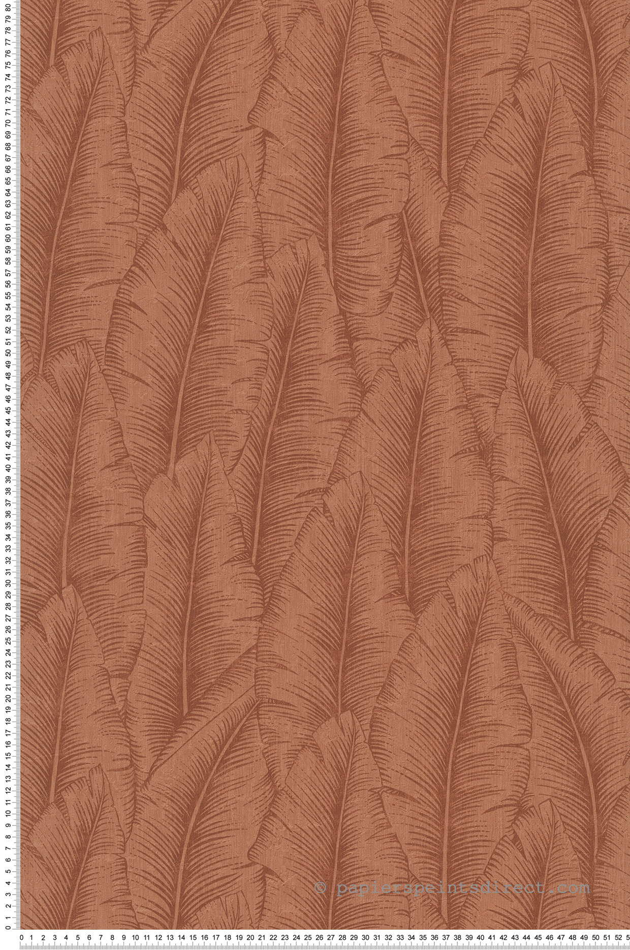 Papier peint Feuillage Jungle terracotta - Santal de Montecolino | Réf. MC-CU3214