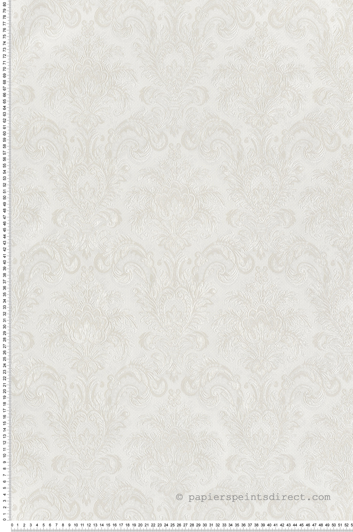 Papier peint Château Baroque blanc beige nacré - Venise de Montecolino | Réf. MC-23610