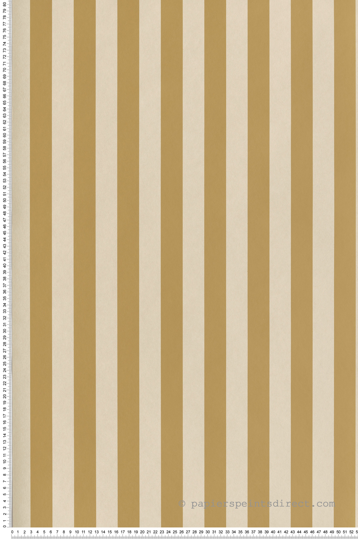 Papier peint Rayure Mate Elizabeth jaune moutarde - Heritage de Casadéco | Réf. HETA201241777