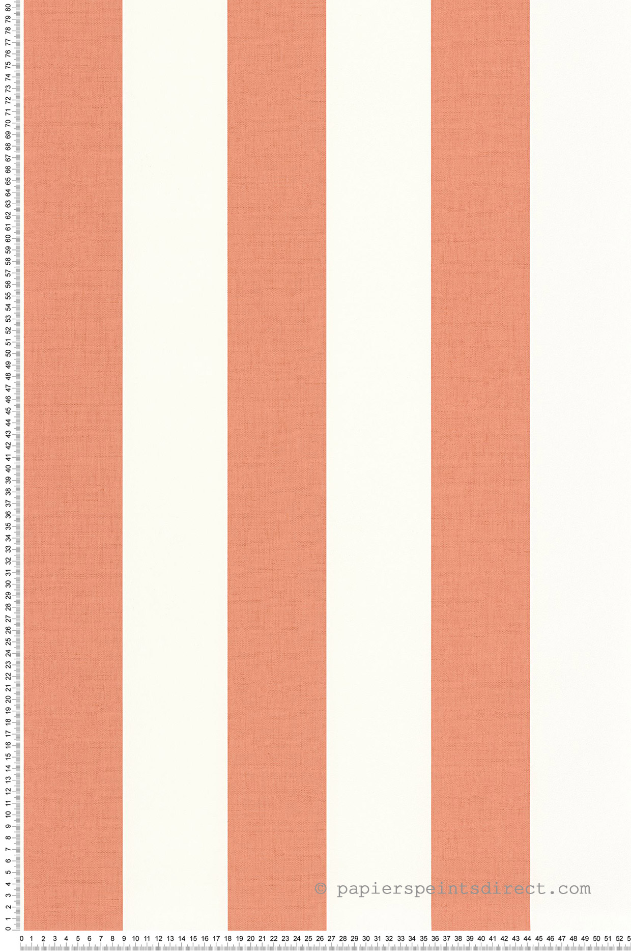 Papier peint Rayures Lin Lines corail - Basics de Casélio | Réf. BAI104044024