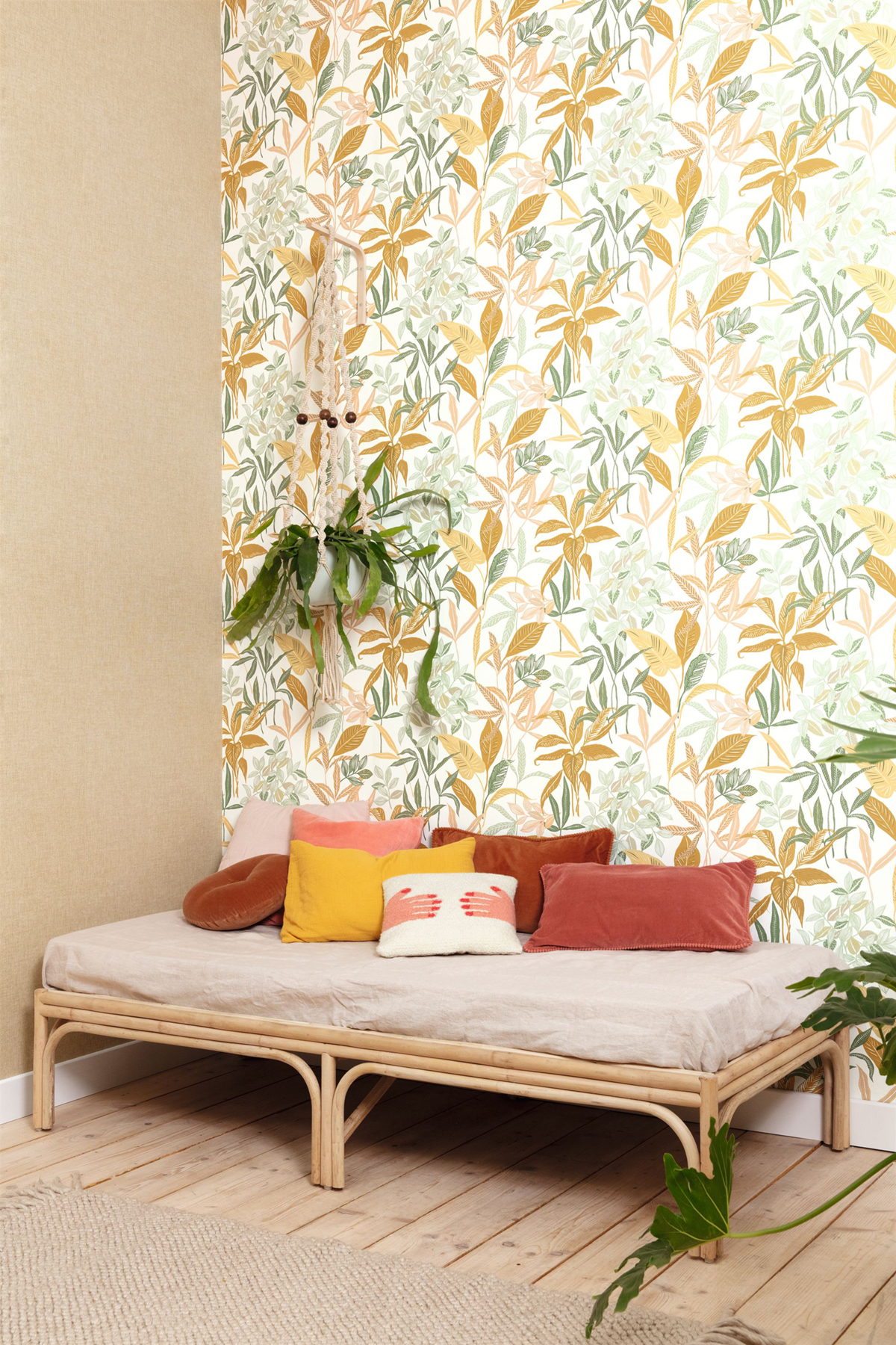 Papier peint Feuillage Santiago vert ocre - Green & Co de Casélio AMB2 | Réf. GCO103850323