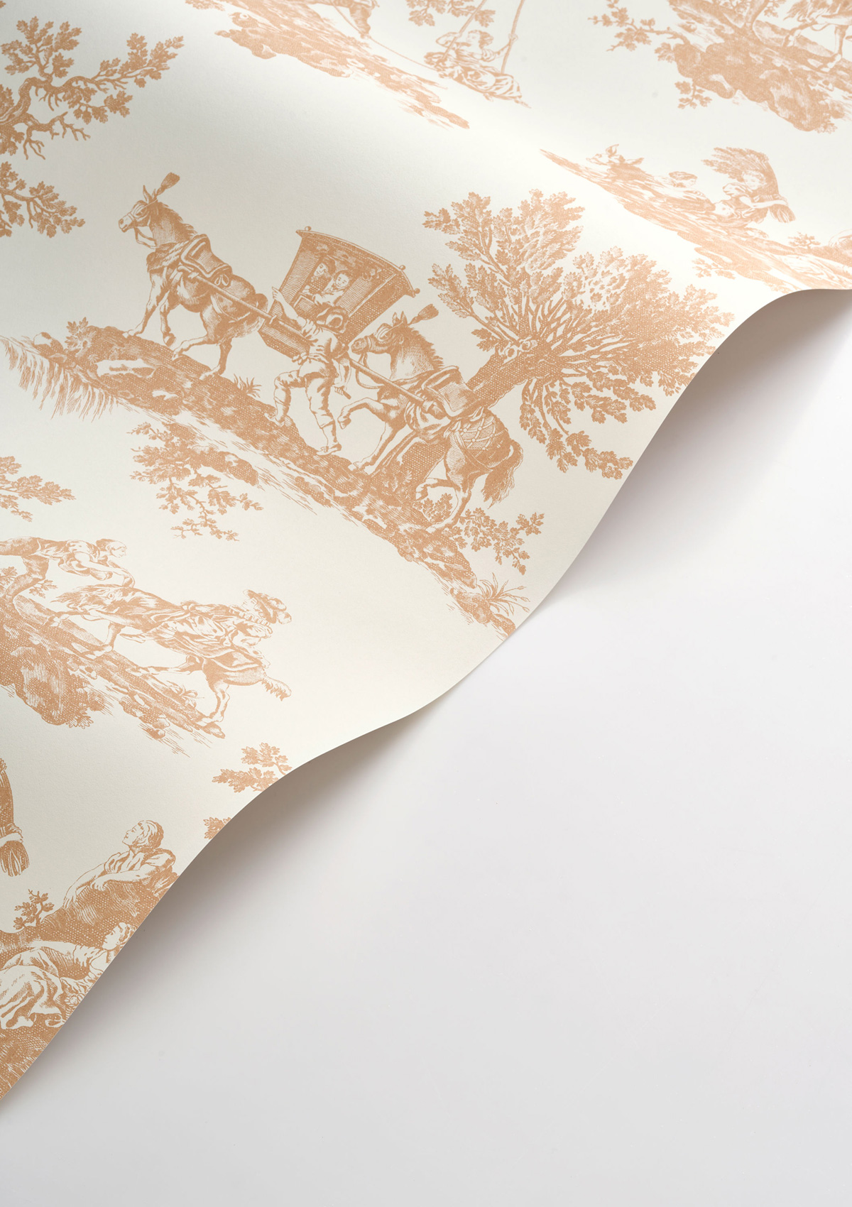 Papier peint Classique Cadence beige - Les Belles Toiles De Jouy 2 de Casadéco VAGUE | Réf. BTJD201691313