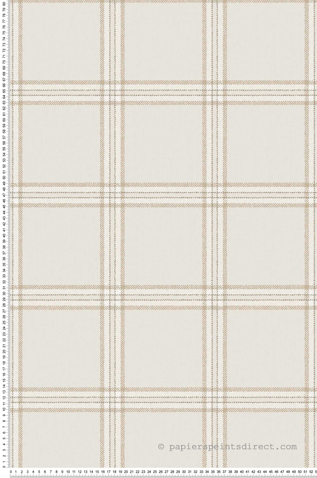 Papier peint Écossais Carreaux grège - Stripes & Checks de Montecolino | Réf. MC-ST38412