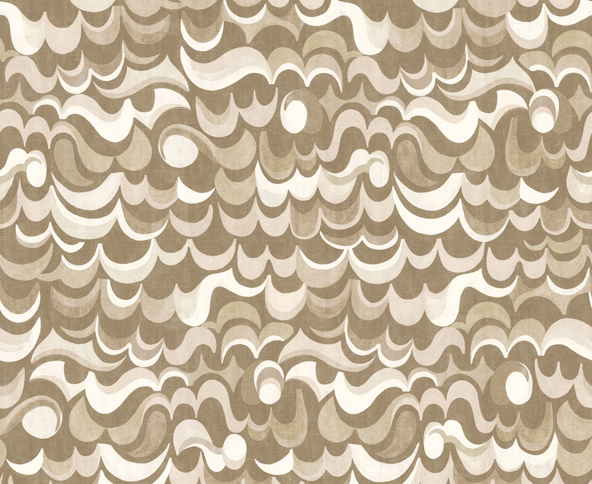 Papier peint panoramique Rétro Abstrait Cheviot beige - A, B et C H260 - Rhapsody de Masureel | Réf. MAS-DGRHA101X-260