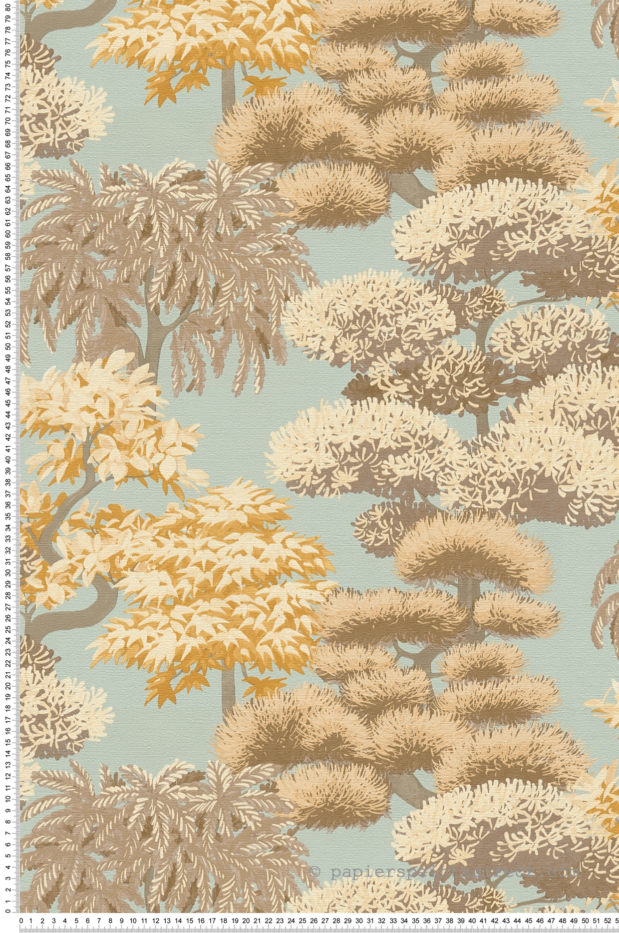 Papier peint Arbre Forêt Pinede écru bleu - Cuba 2 d'A.S. Création | Réf. AS-791614