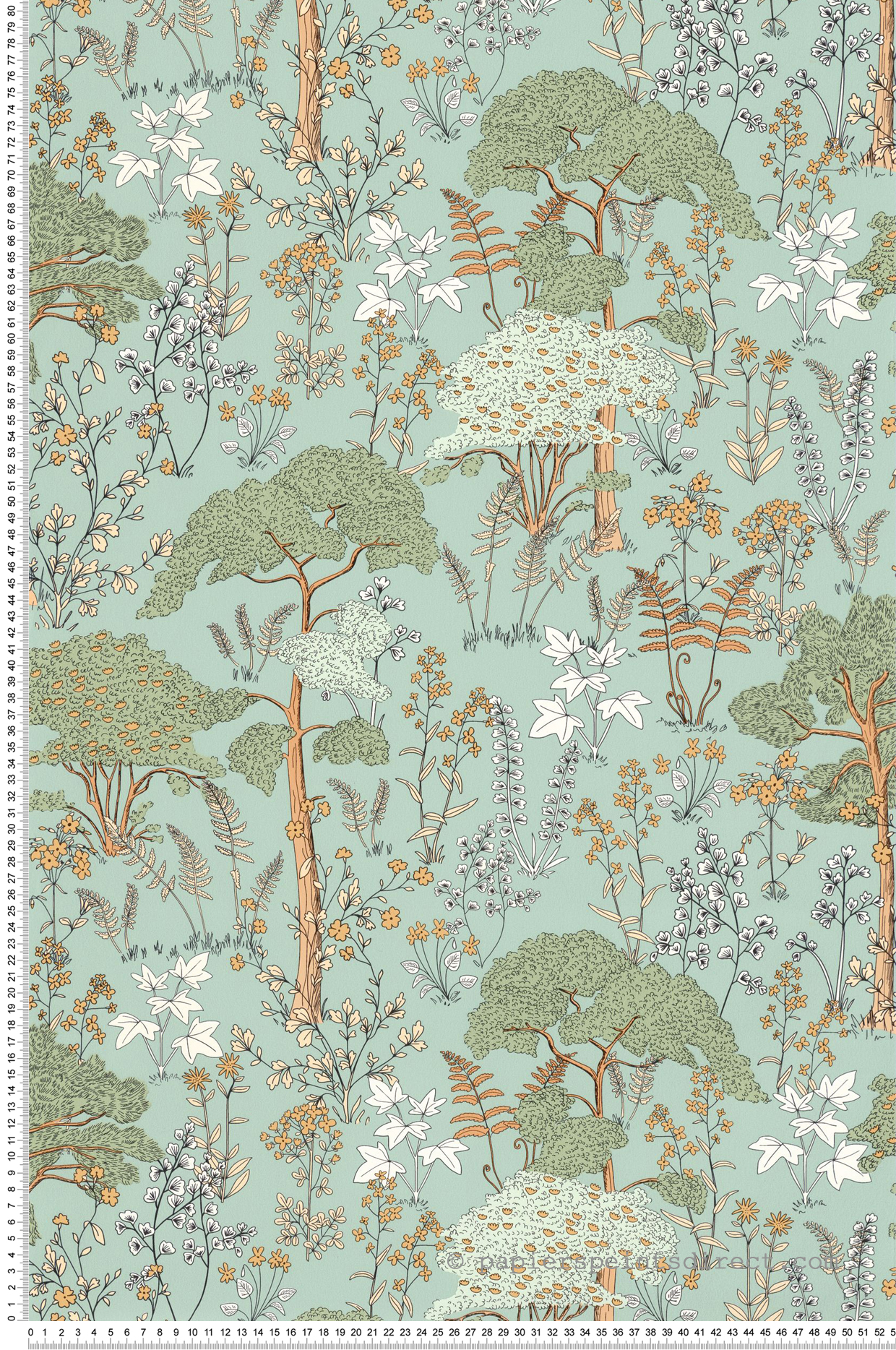 Papier peint Forêt Enfantine menthe - Autour du Monde de Casélio | Réf. ADM103557007