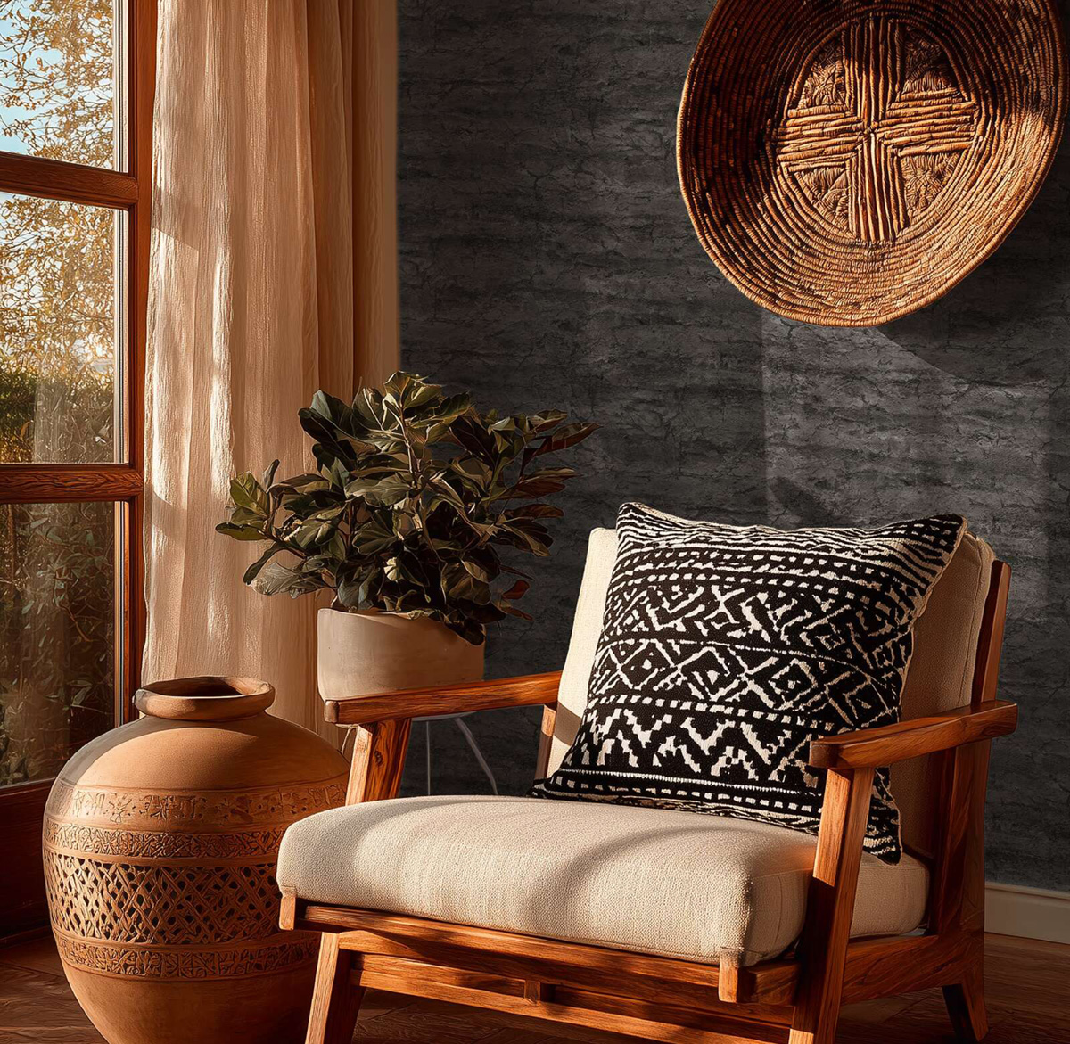 Papier peint Pierre Brute Minéral anthracite - Vibes & Styles d'A.S. Création AMB3| Réf. AS-791992