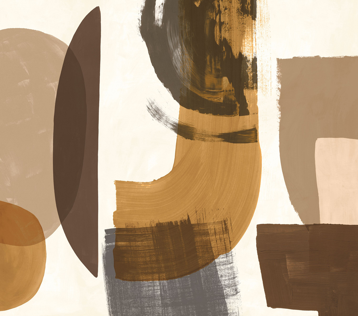 Papier peint panoramique Forme Ethnique Papunya marron - Panoramas 4 de Casamance | Réf. CAS-76781630