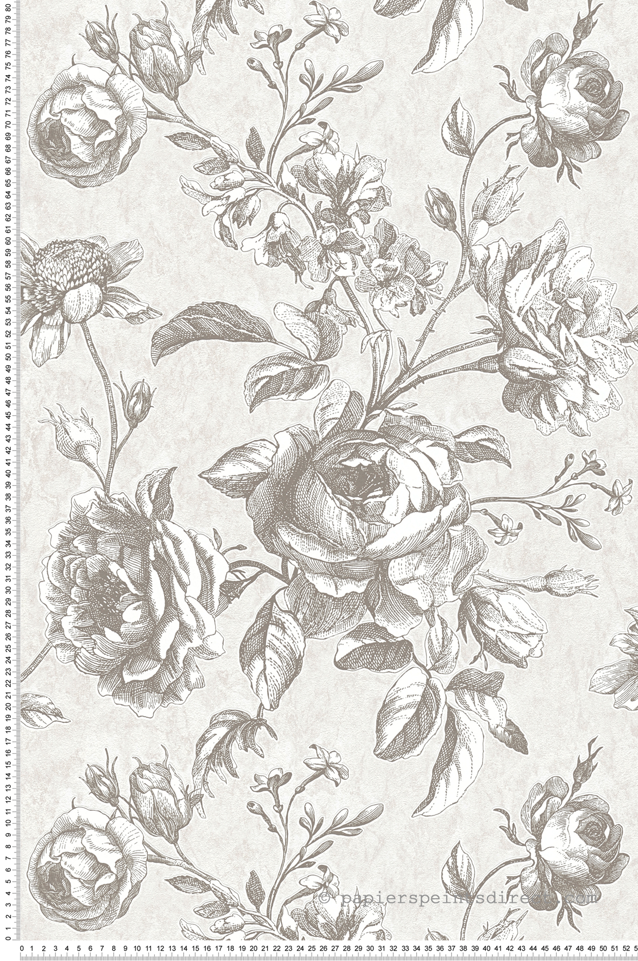 Papier peint Charme Fleur gris - My Home My Spa d'A.S. Création | Réf. SP15879