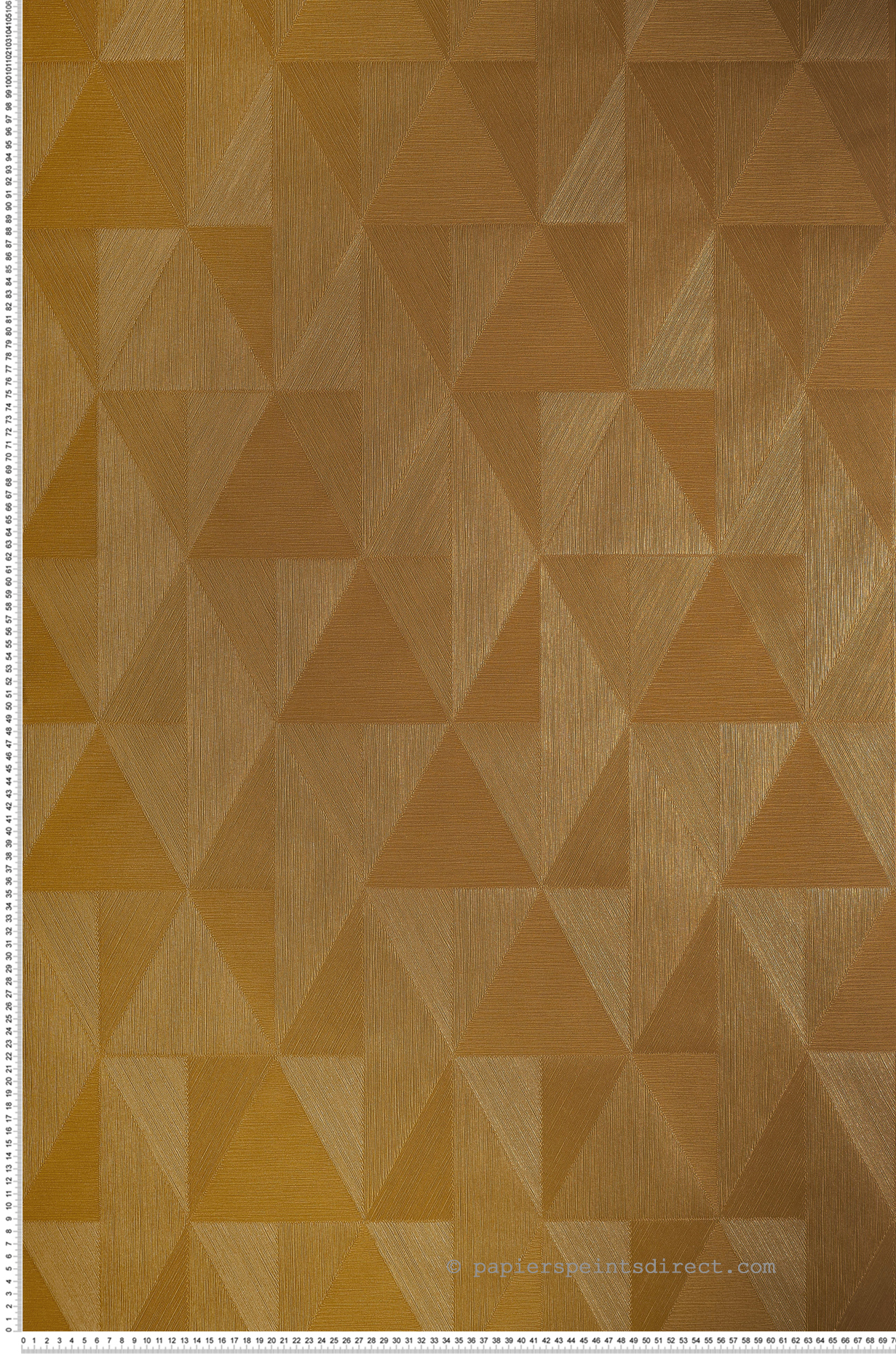 Papier peint Géométrique Parangon moutarde doré - Métal de Casamance | Réf. CAS-75770916
