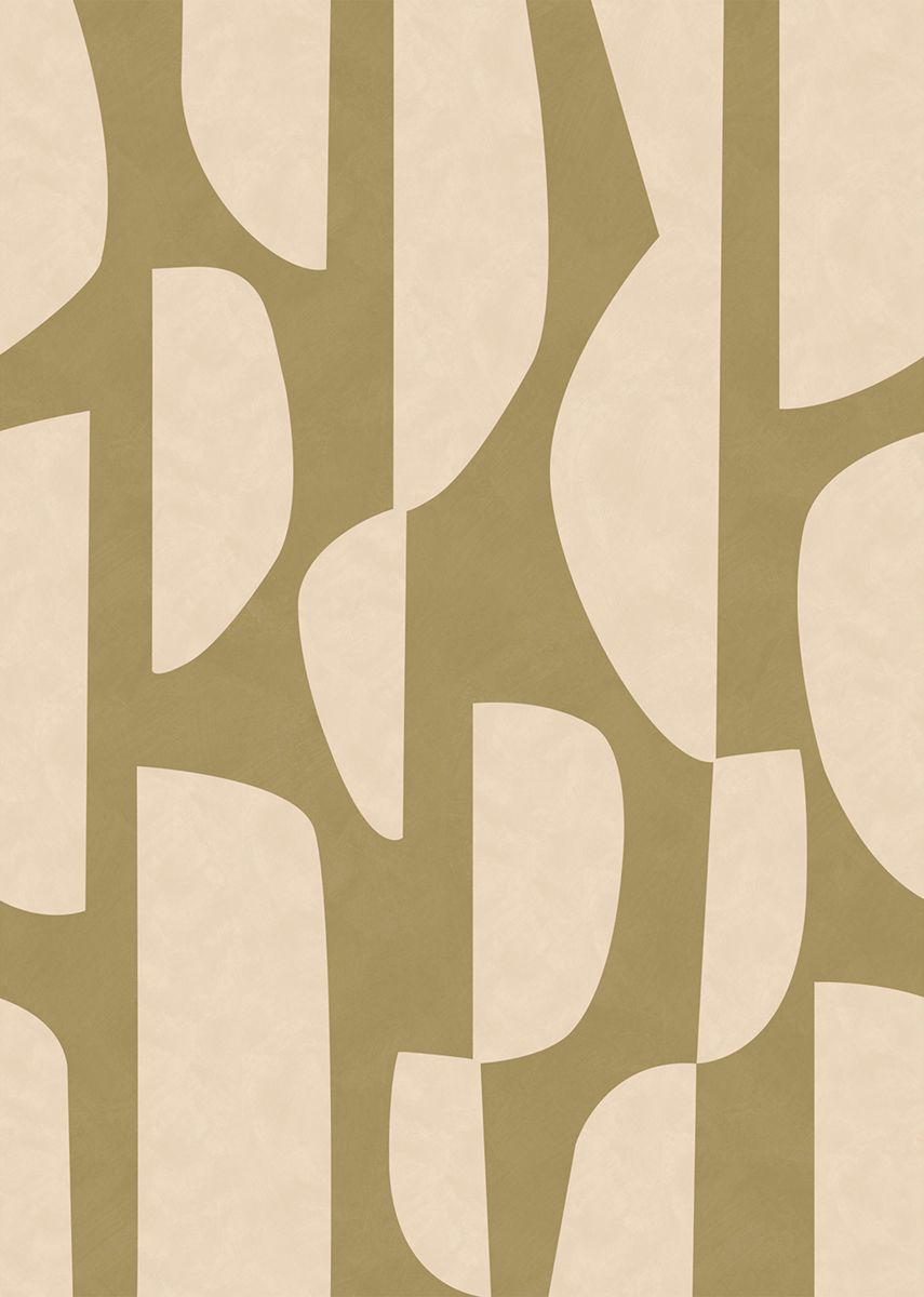 Papier peint panoramique Forme Totem vert kaki 200X280 - Origine de Casélio | Réf. OGN106097003