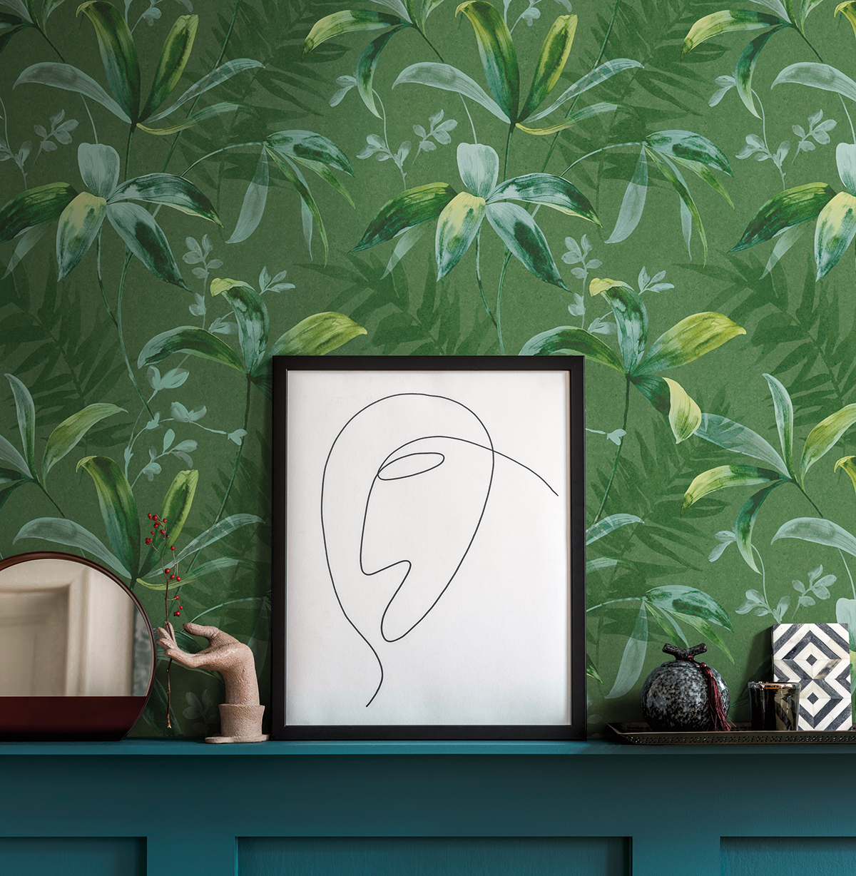 Papier peint Feuillage Elegant vert - Jungle Chic d'Architects Paper | Réf. 37704-2