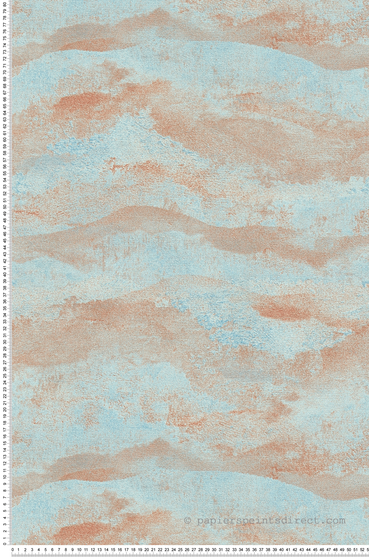 Papier peint Abstrait Coline Paysage bleu ciel cuivré - Metropolitan Stories 4 Hot Spots d'A.S. Création | Réf. AS-786565