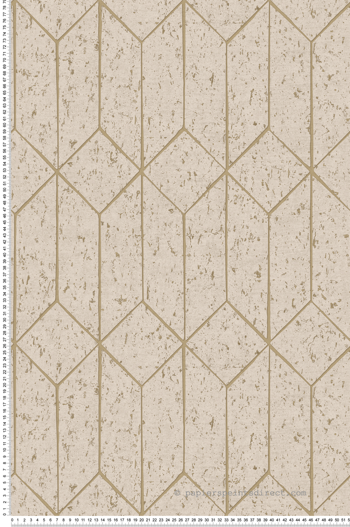 Papier peint Liège Géométrique Hayden beige doré - Harry de Lutèce | Réf. LTC-DL26702