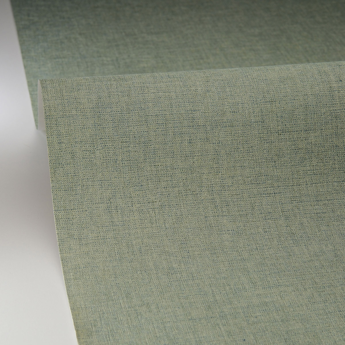 Papier peint Faux Uni Tissage vert bleu - Art of Botany de Casélio AMBV | Réf. AOB103227660