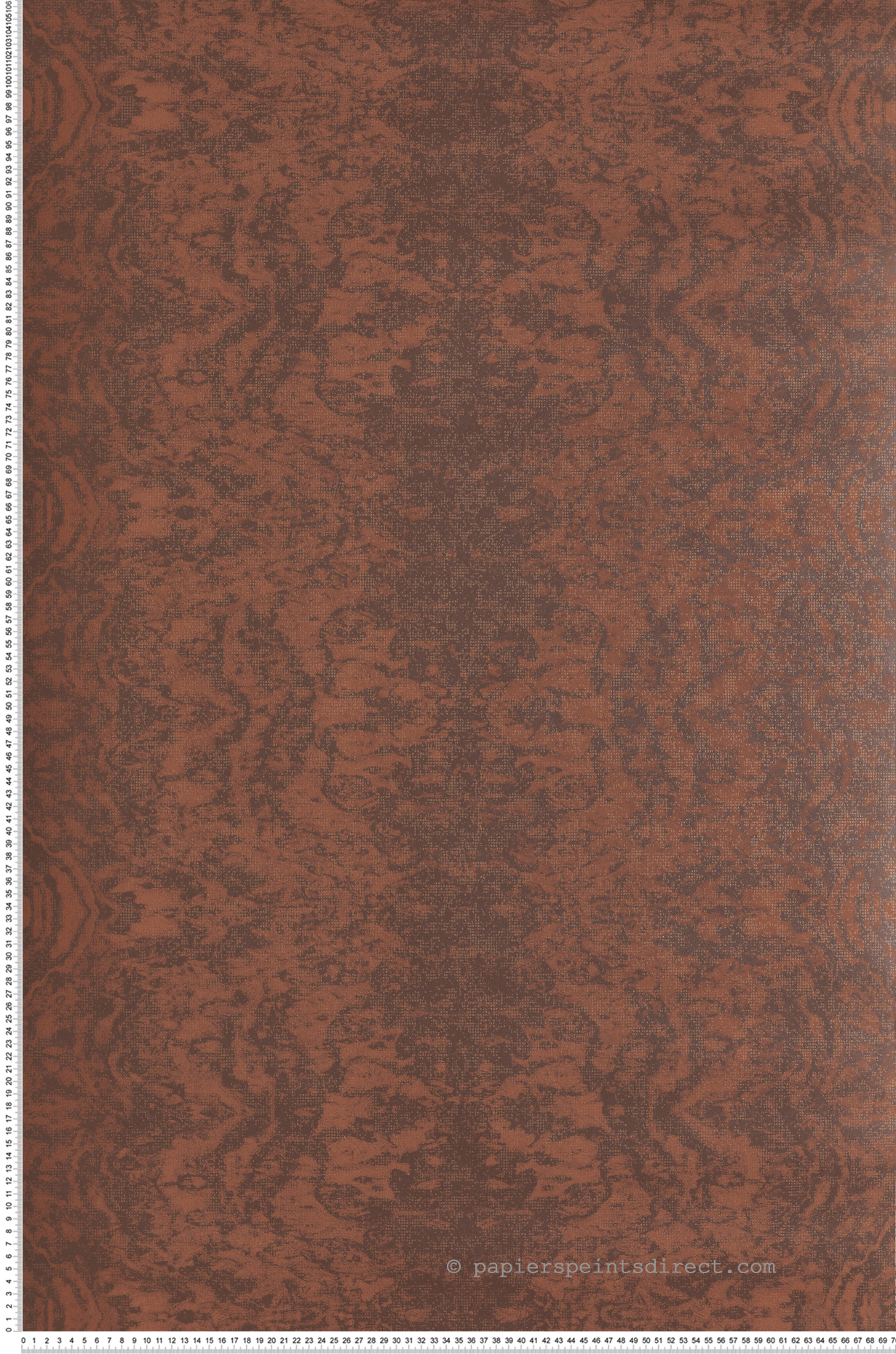 Papier peint Moiré Bois Cumaru brun rouille irisé - Amazone de Masureel | Réf. MAS-ZON405