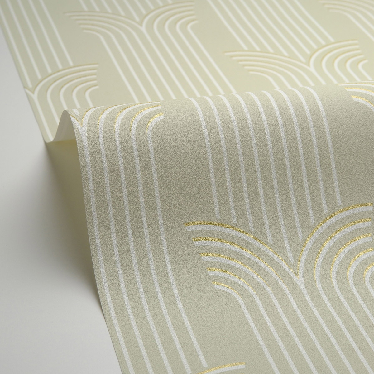 Papier peint Temple Glamour vert amande doré - Elégance de Casélio AMB2| Réf. ELC105297029