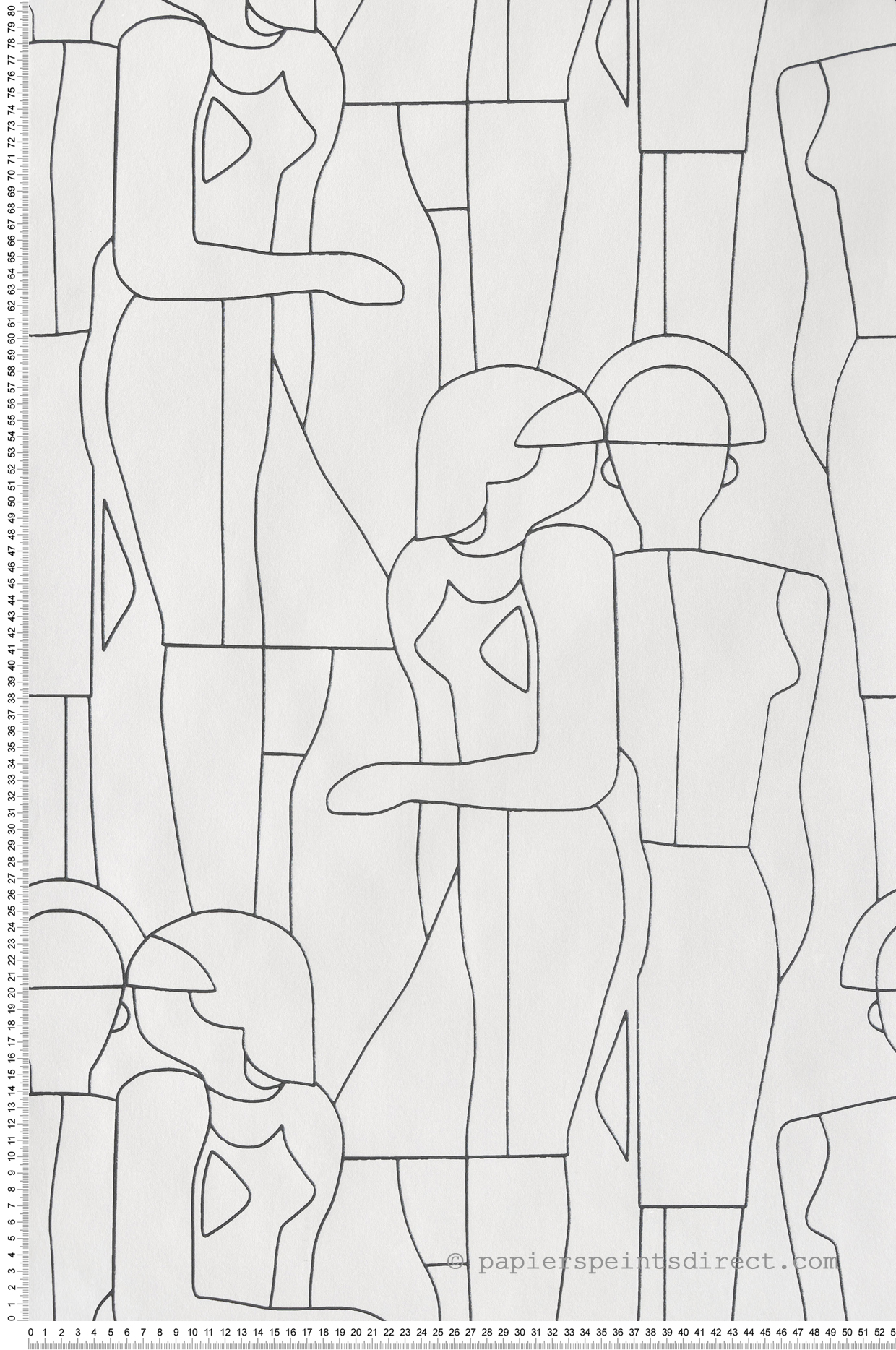 Papier peint Silhouette Model noir métal - Iconic de Casadéco | Réf. CONI88430520