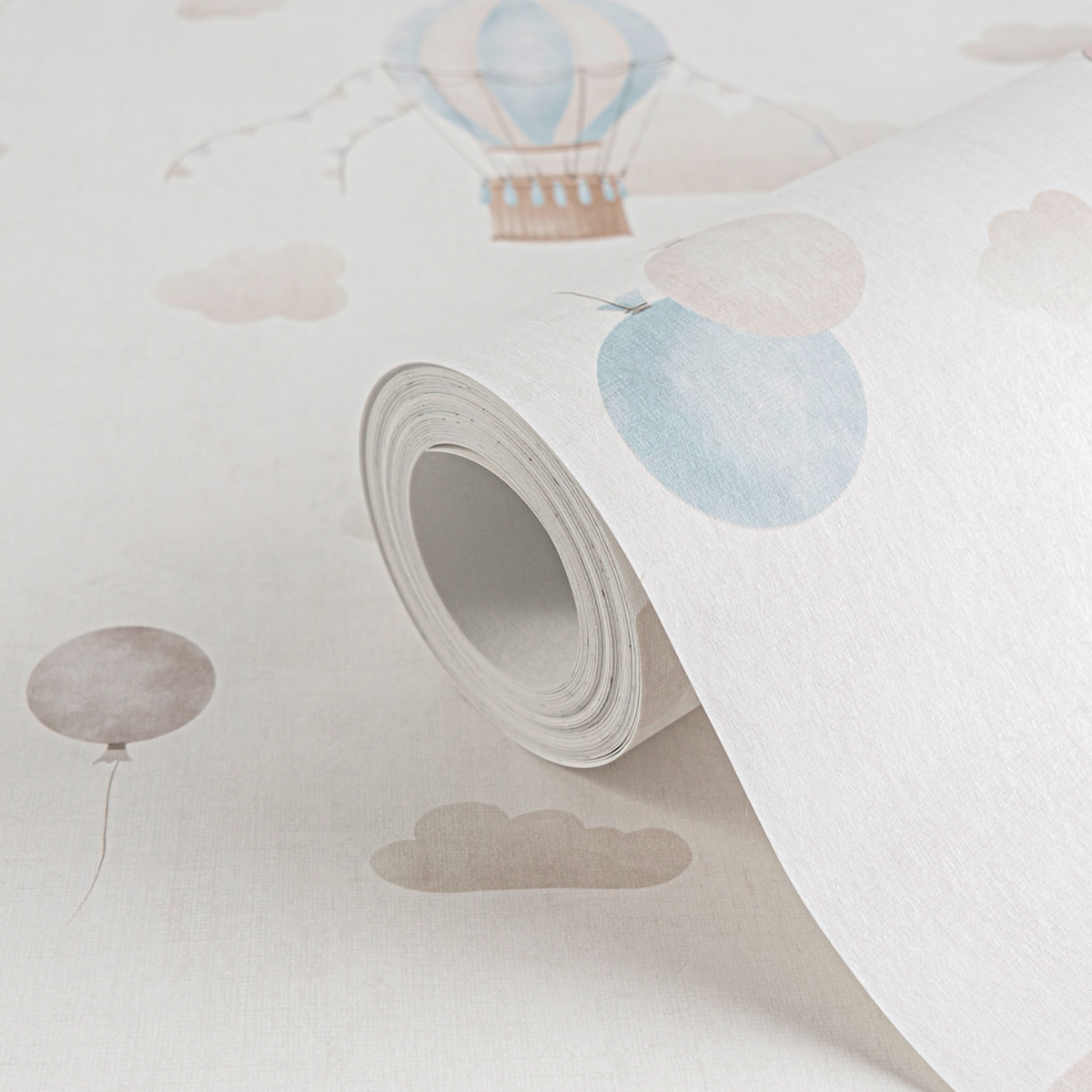 Papier peint Montgolfière Enfant rose bleu - Lilly & Luis d'A.S. Création AMB7 | Réf. AS-770771