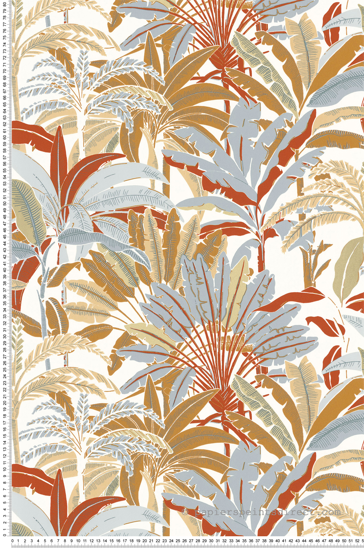 Papier peint Jungle Evasion orangé - L'escapade de Casélio | Réf. EPA102302685