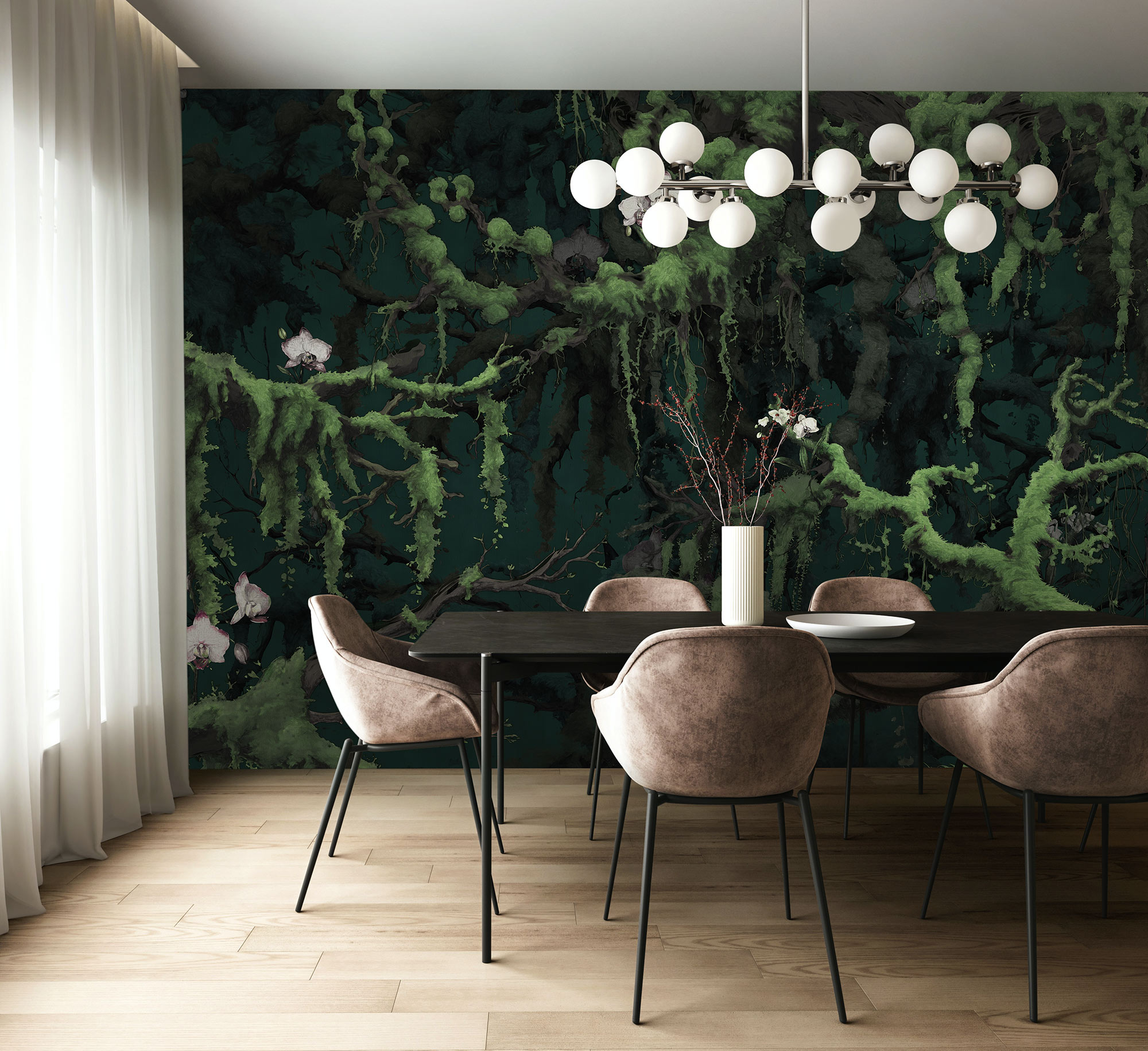 Papier peint panoramique Nature Orchidée Féérique - Papier peint Komar Flair