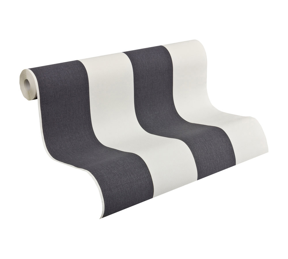 Papier peint Rayure Verticale gris intense - Pure Elegance d'A.S. Création AMBR | Réf. AS-179050