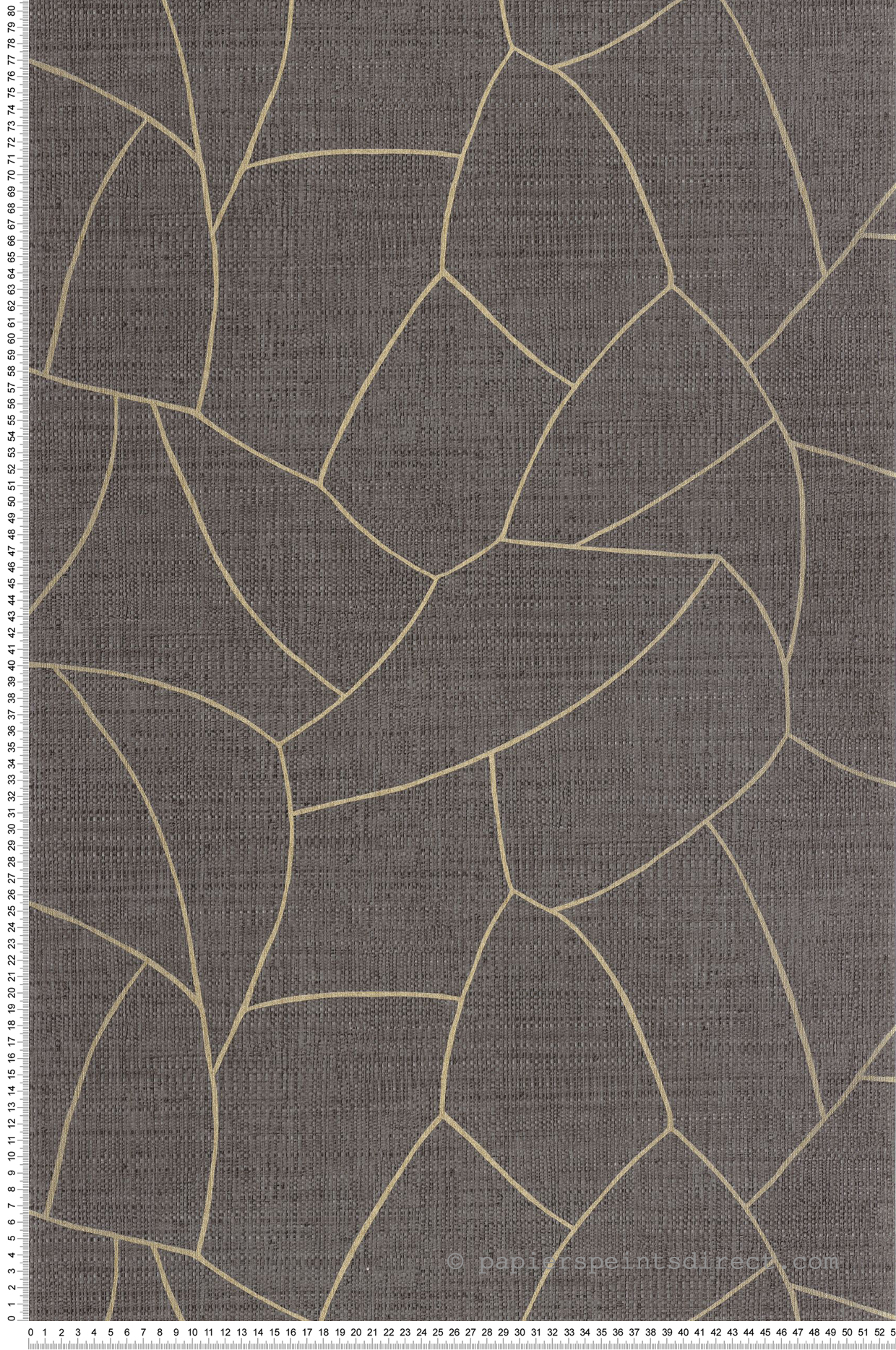 Papier peint Graphique Texturé Melody gris doré - Symphony de Casélio | Réf. SYM107029004