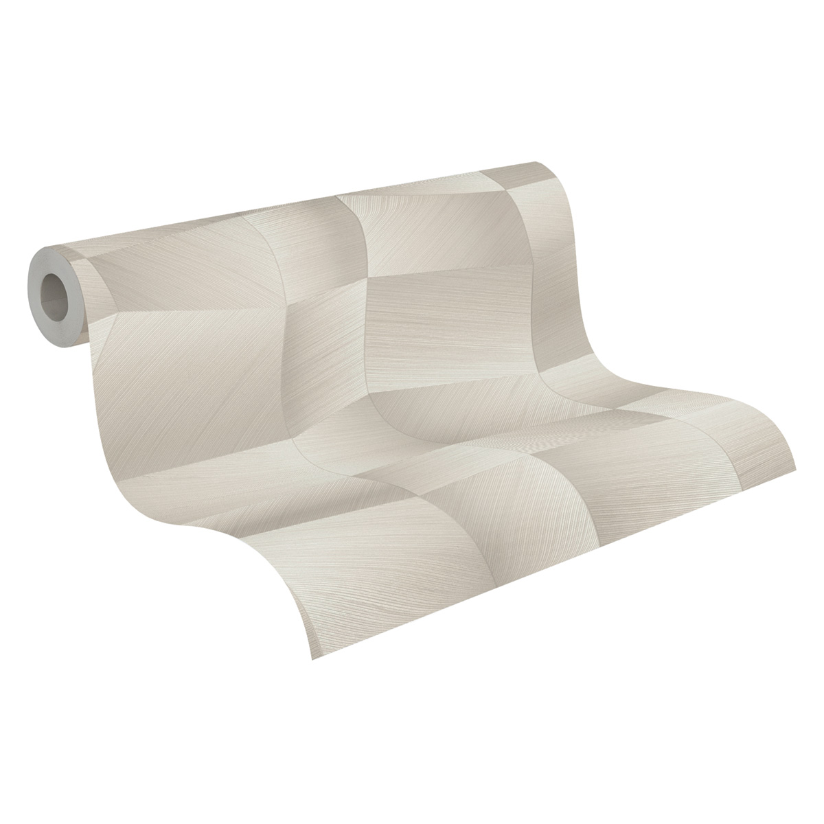 Papier peint Panneaux Géométriques Métal blanc cassé - Vibes & Styles d'A.S. Création AMB7| Réf. AS-791973