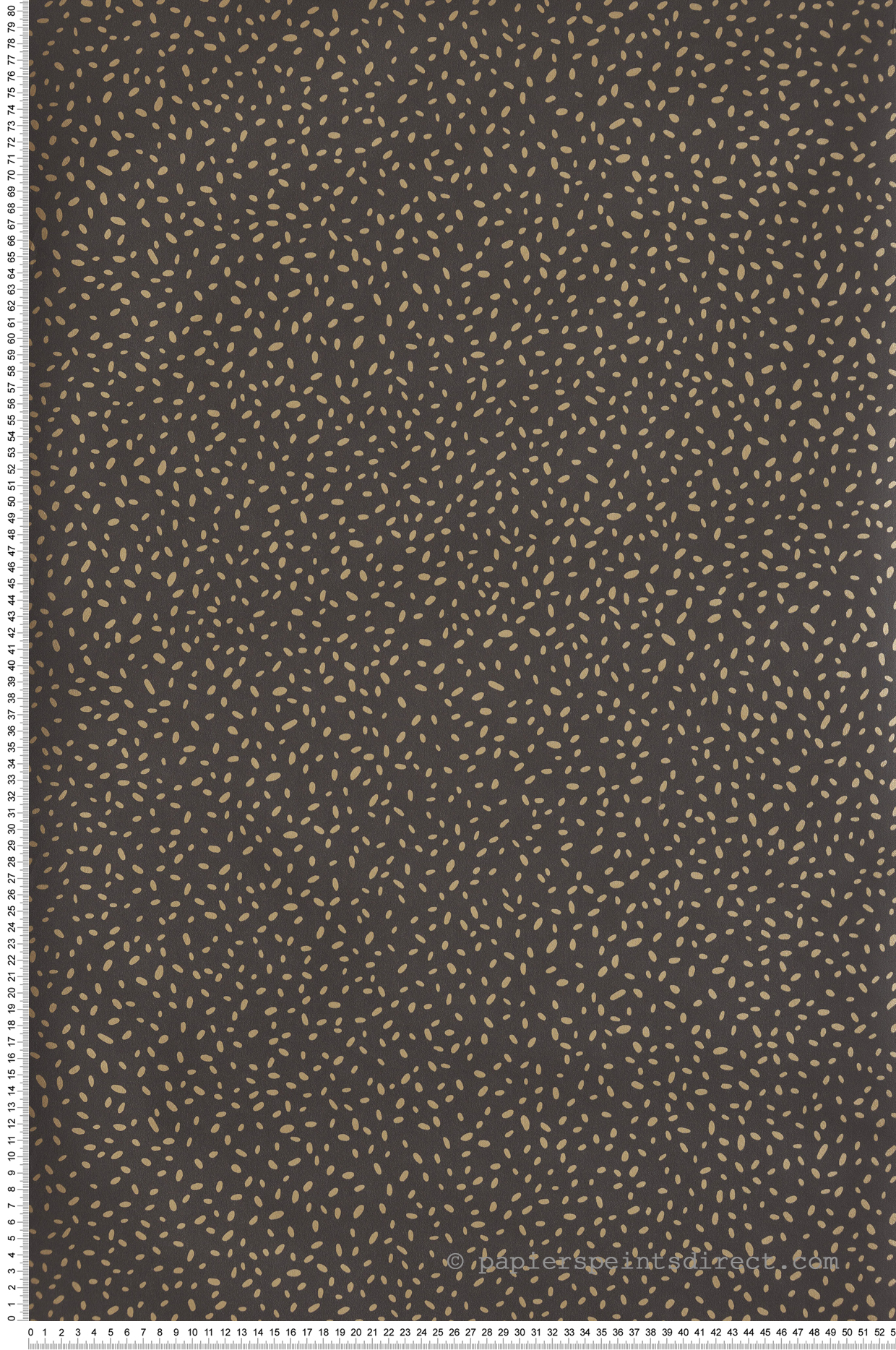 Papier peint Pois Ines noir doré - Essentiel de Casélio | Réf. ETL103139021