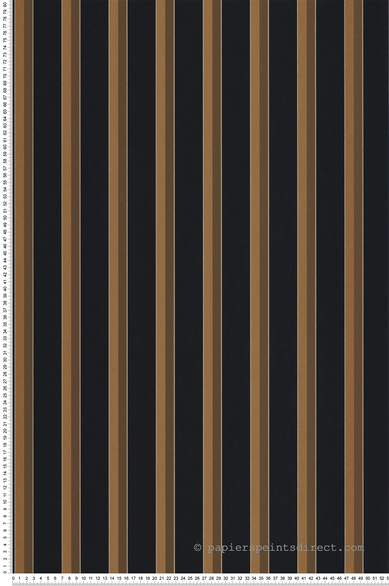 Papier peint Rayure Country Club noir bronze - Derby de Casadéco | Réf. DERB89329457