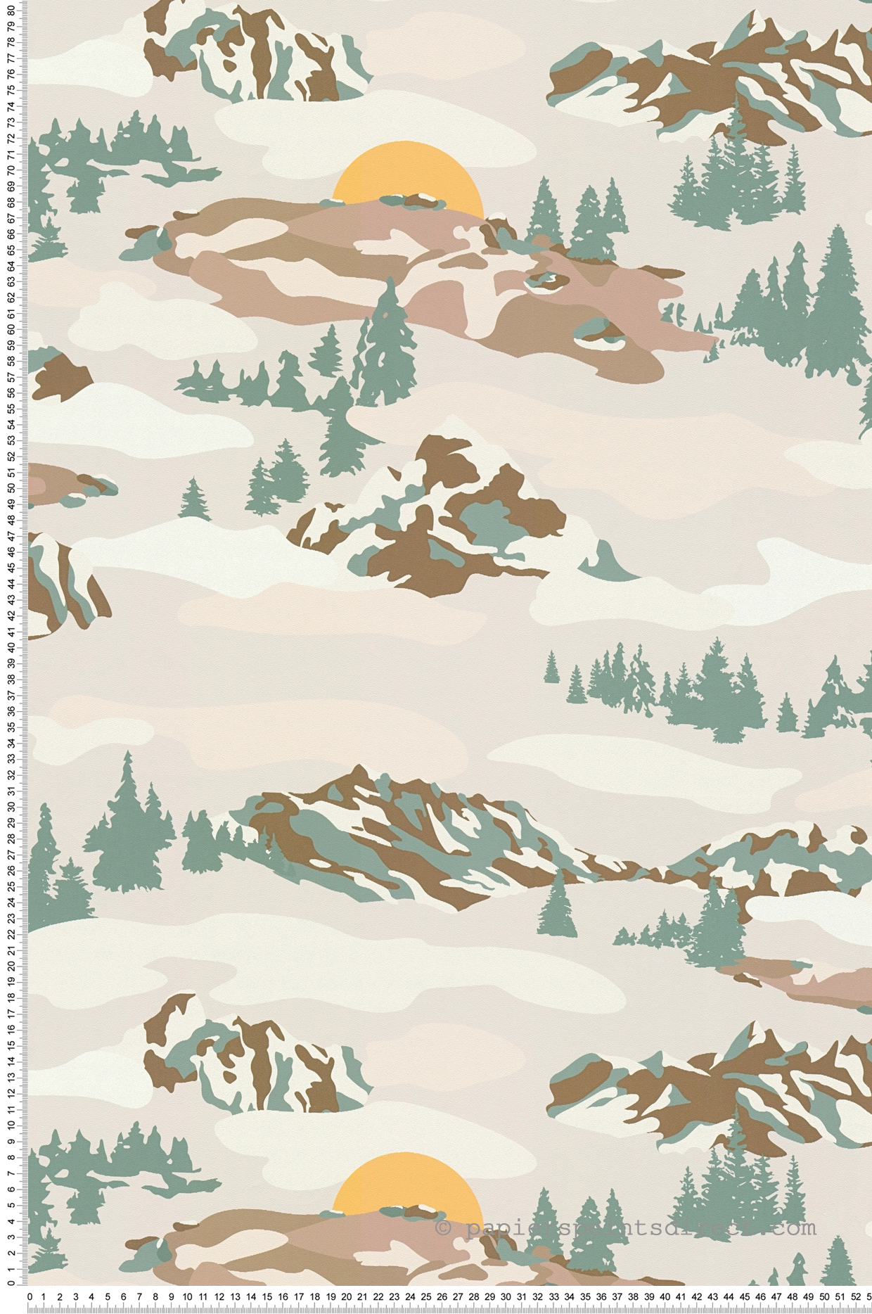 Papier peint Montagnes Camo marron - Bensimon 3 de Lutèce | Réf. LTC-51241207