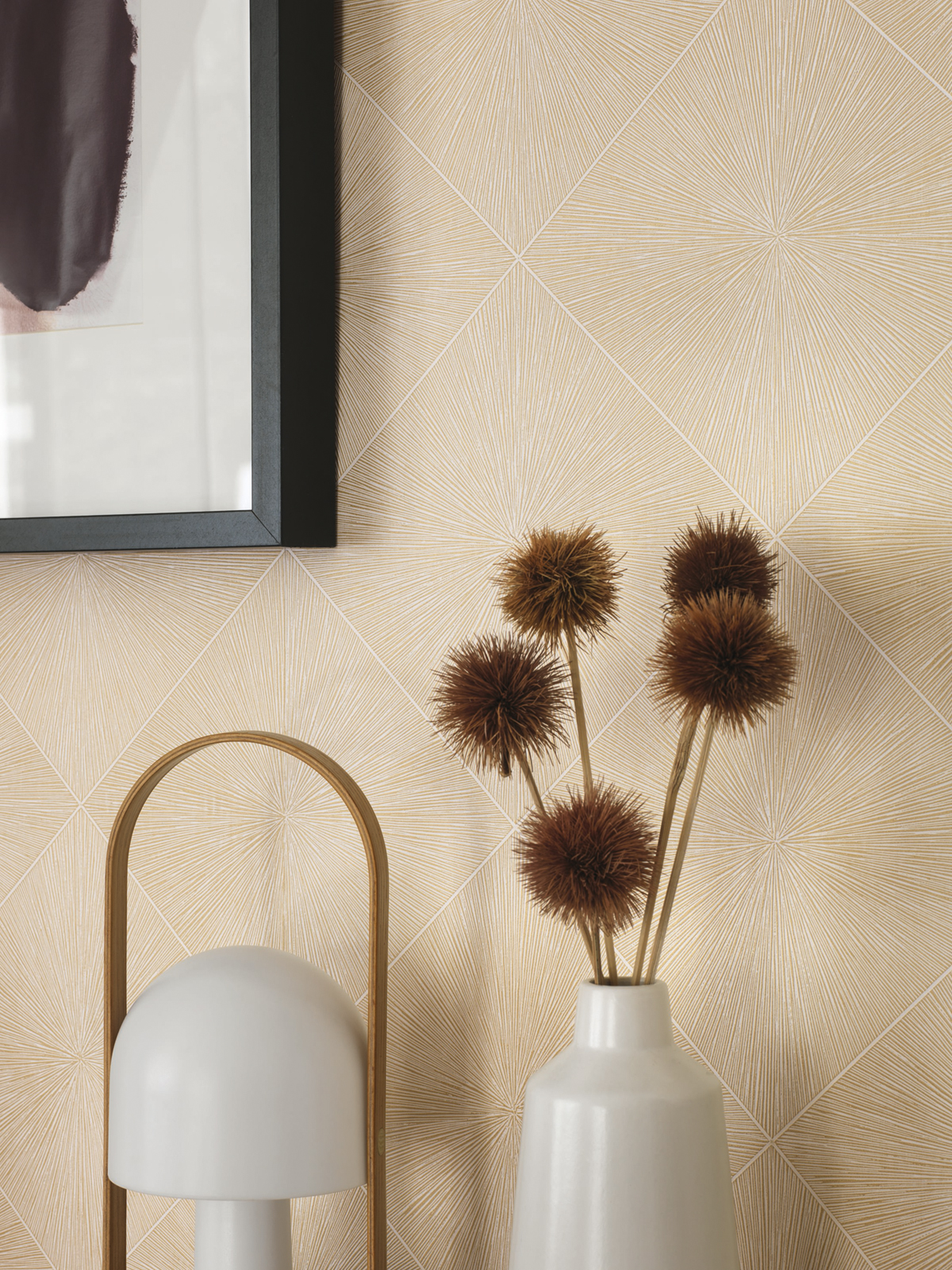 Papier peint Géométrique Losange Perception doré - Utopia de Casadeco | Réf. UTOP85131351