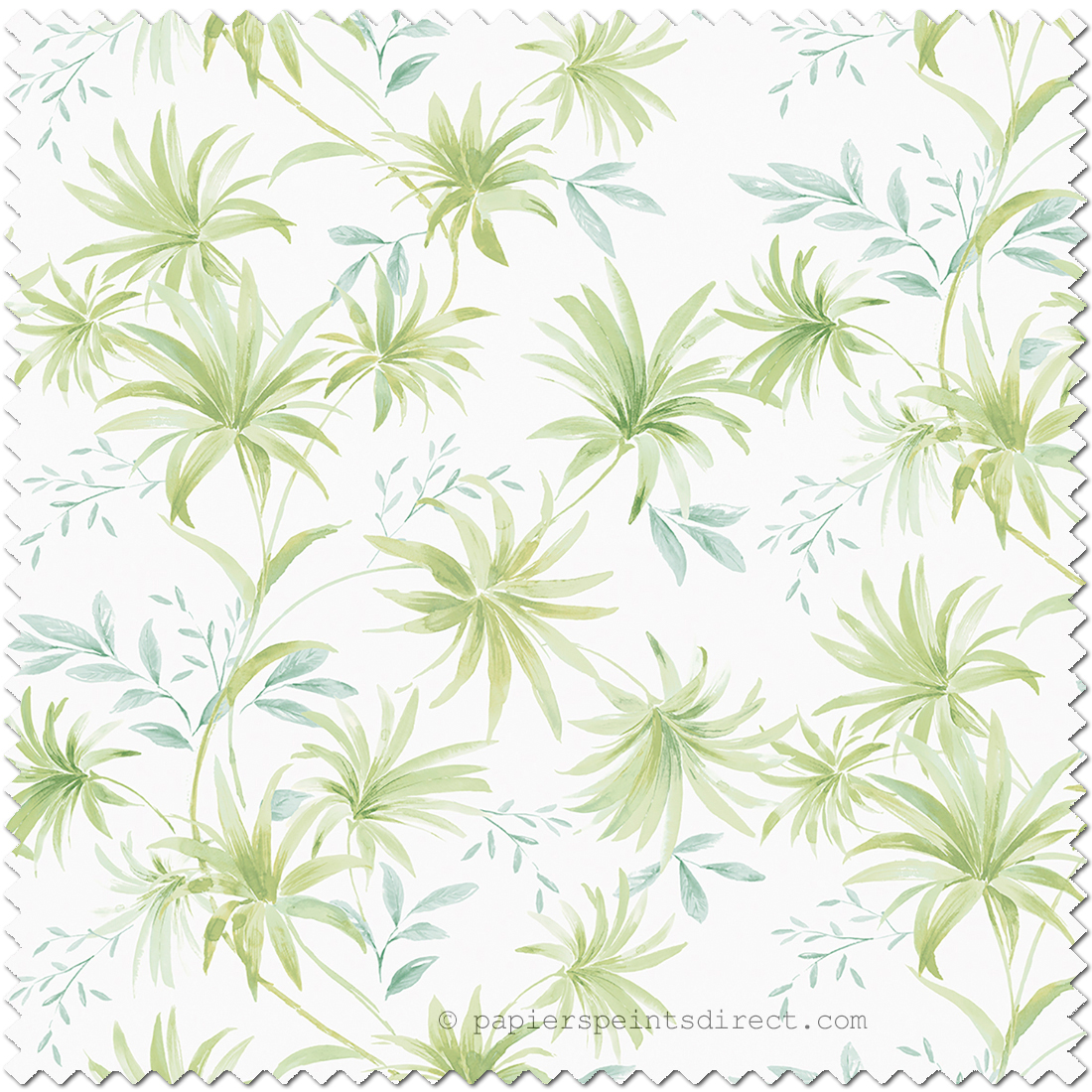 Tissu Palme Parapluie vert turquoise - Fidji de Lutèce | Réf. LTC-8522-2