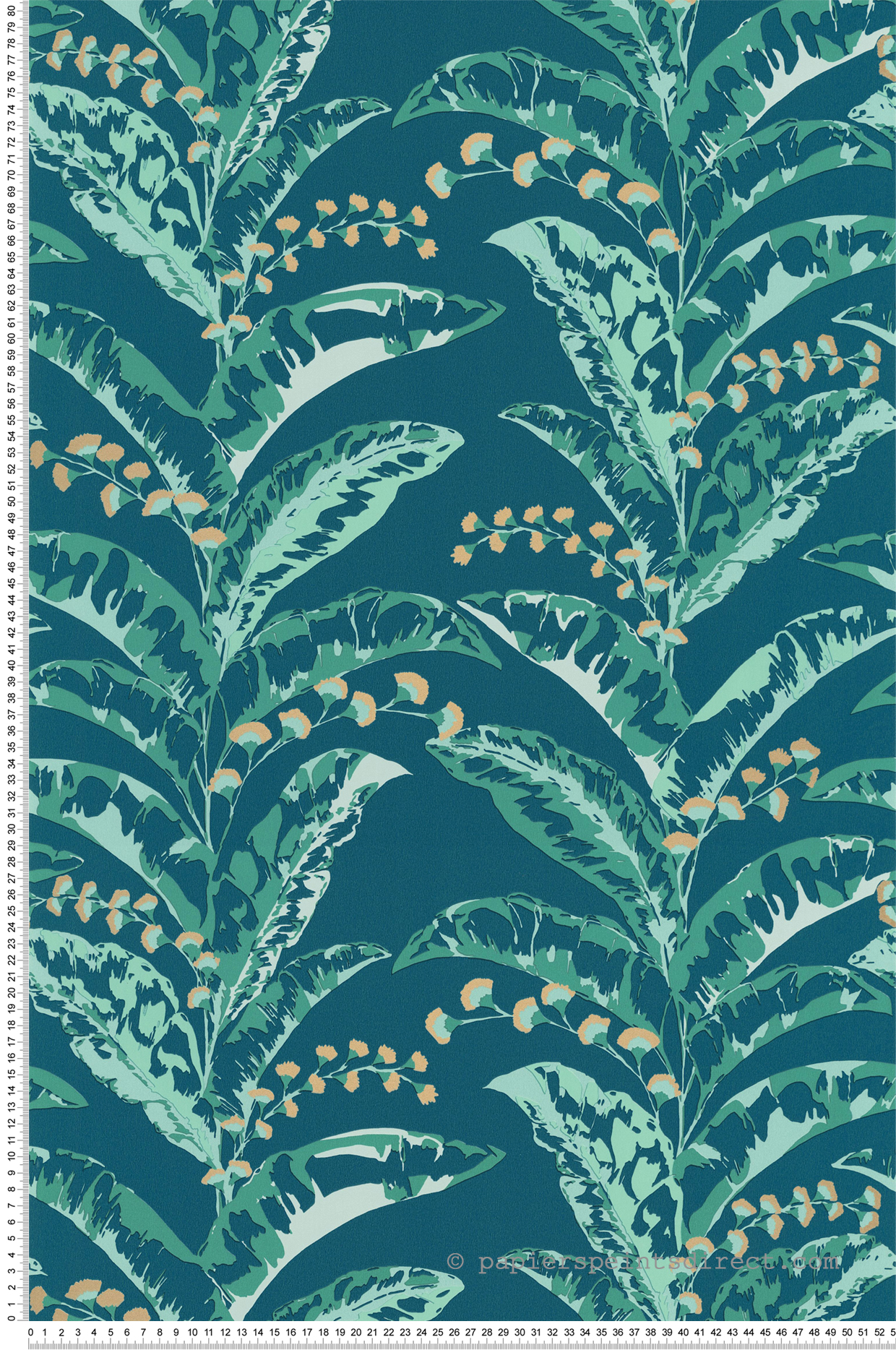 Papier peint Fleurs Epopée bleu - L'escapade de Casélio | Réf. EPA102336733