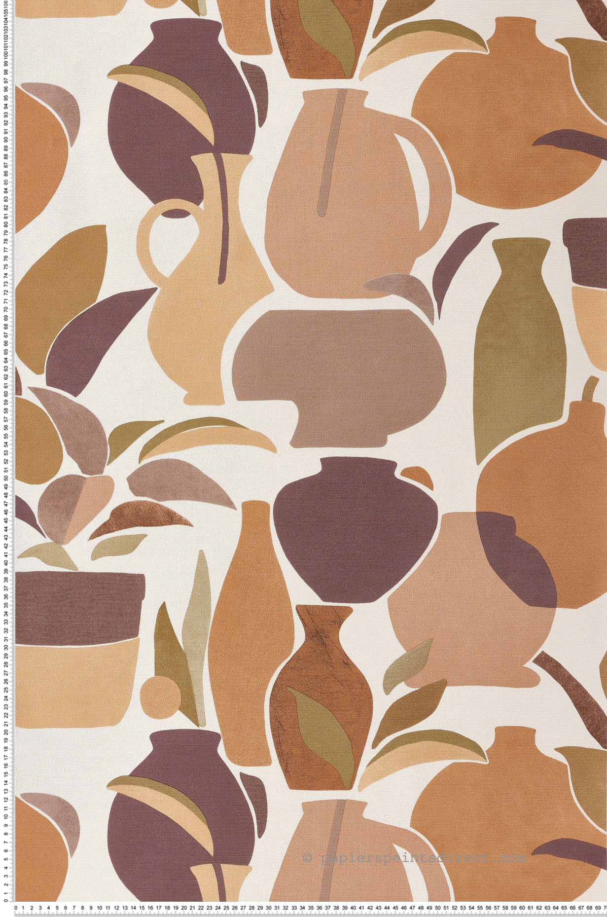 Papier peint Vase Céramique Vallauris nude terracotta - Terra Rossa de Casamance | Réf. CAS-76210610