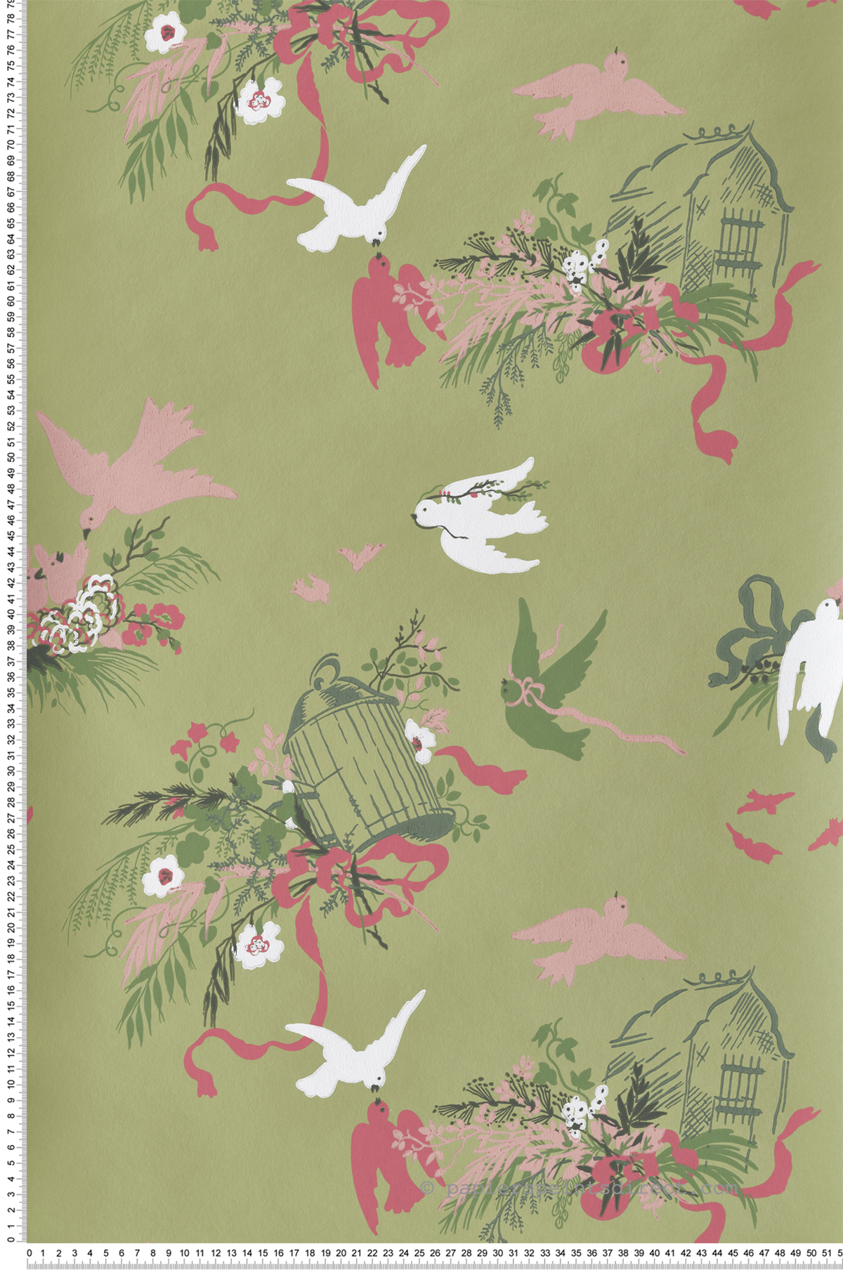 Papier peint Oiseaux Volières Garden - National Trust Papers 3 de Little Greene | Réf. 0263VOGARDE