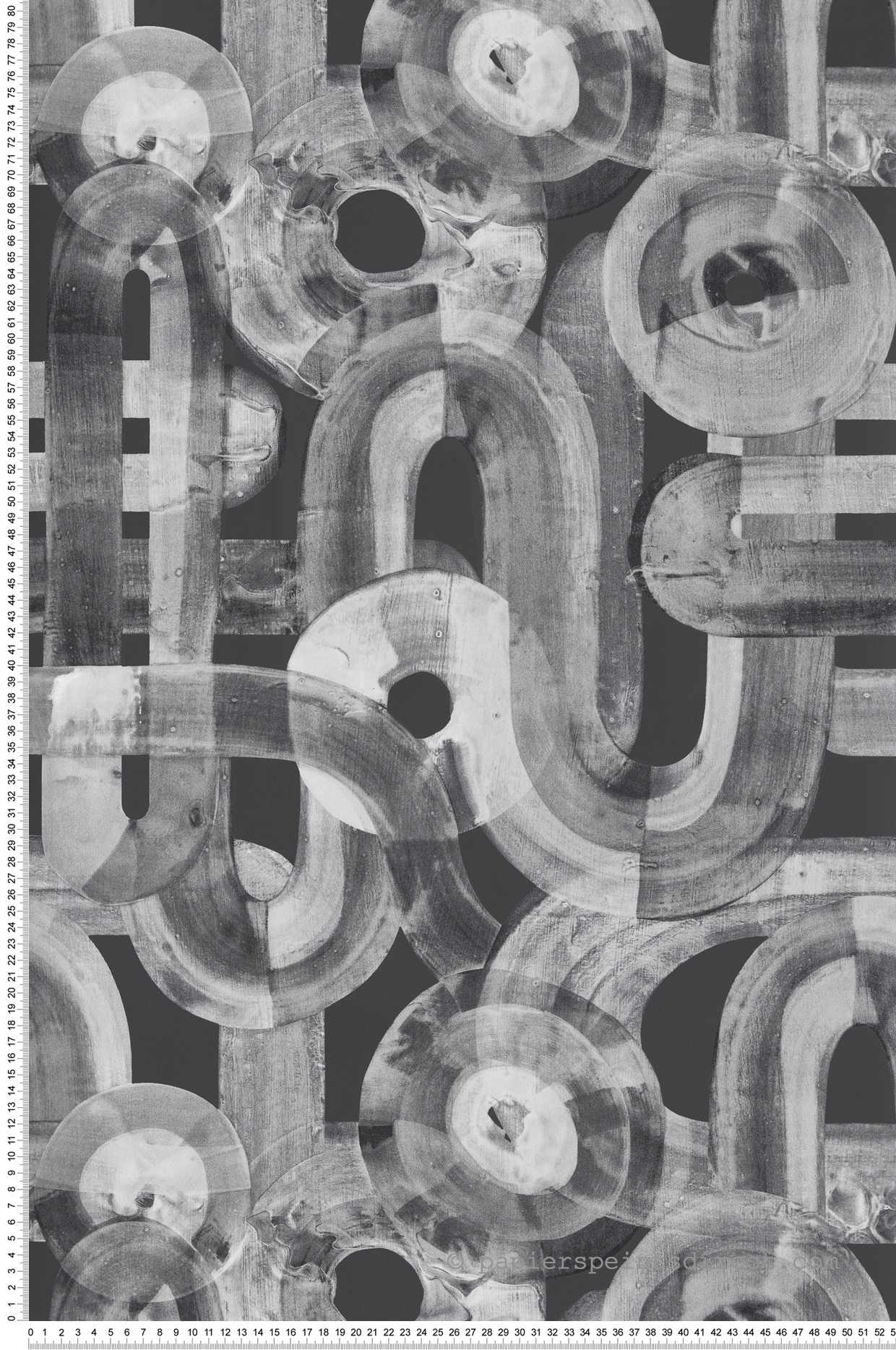 Papier peint Contemporain Abstrait anthracite - Pearl de Montecolino | Réf. MC-65324