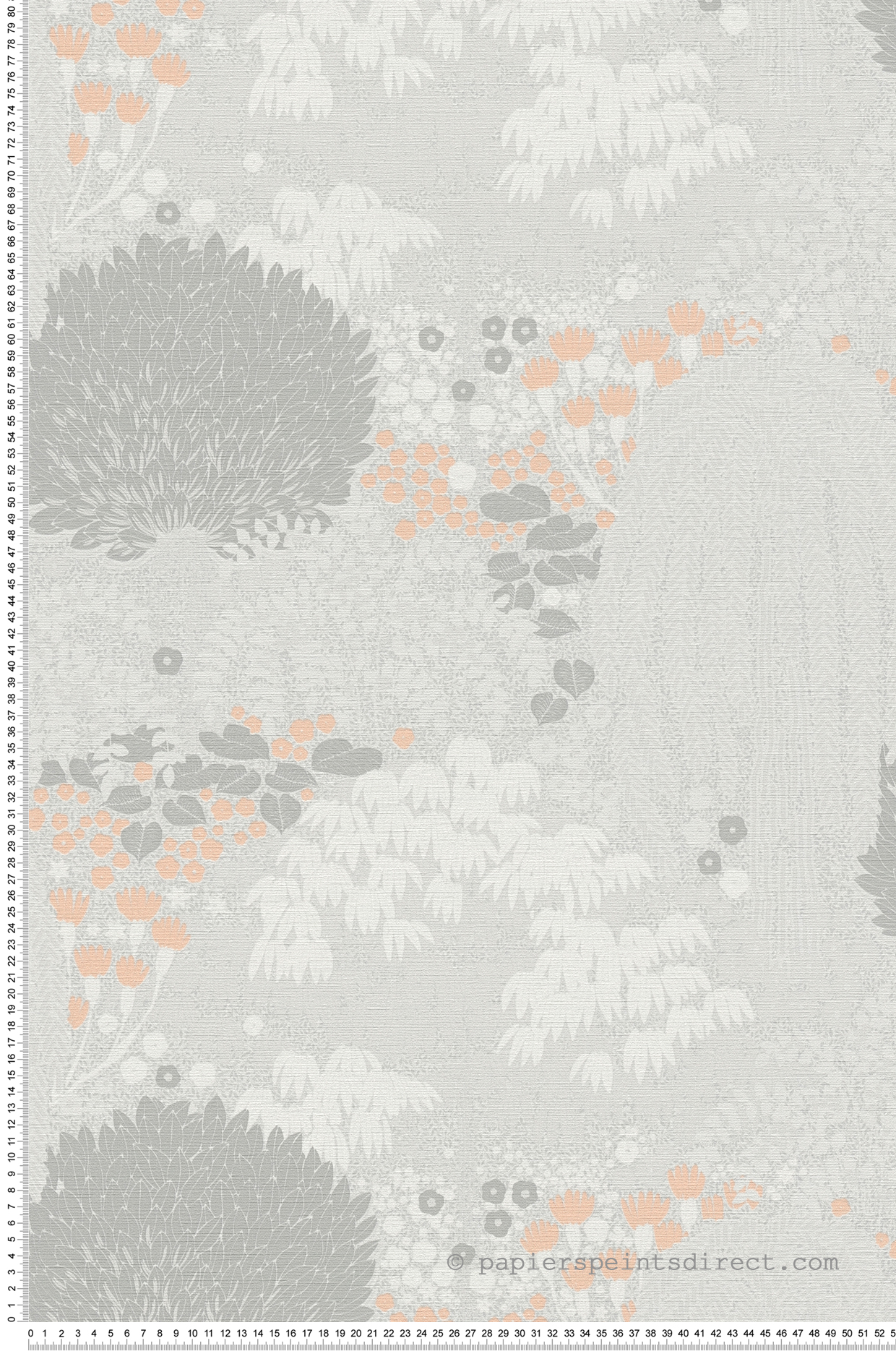 Papier peint Feuilles Arbres Giverny gris corail - Famous Garden d'A.S. Création | Réf. AS-393501