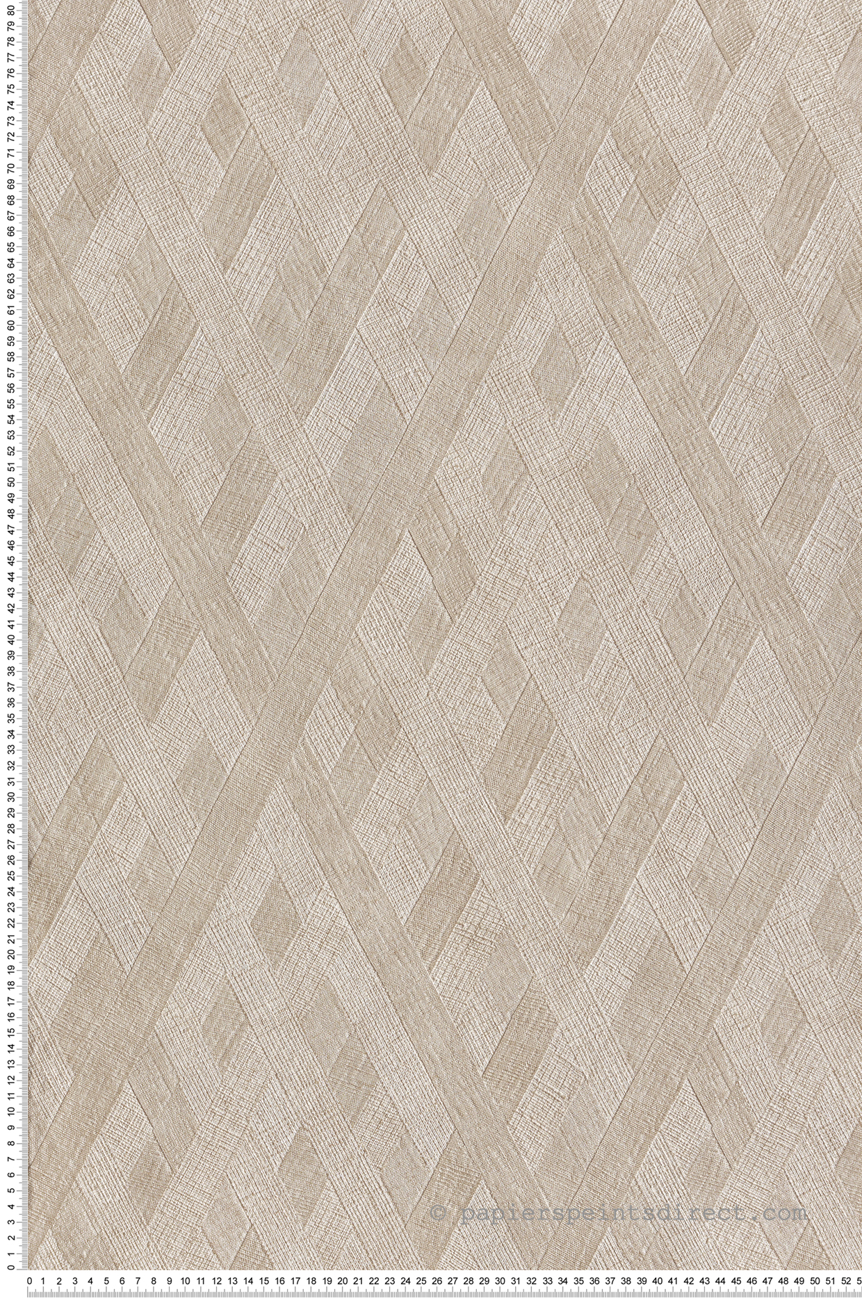 Papier peint Tissage Géométrique Oblique beige lin - Architexture de Montecolino | Réf. MC-AZ57762
