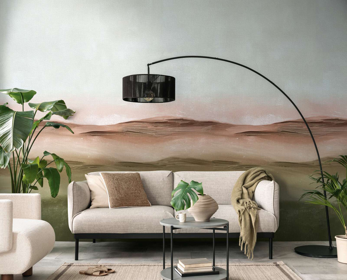 Papier peint panoramique Paysage Brumeux Dégradé vert - Vibes & Styles d'A.S. Création AMB4| Réf. AS-792165