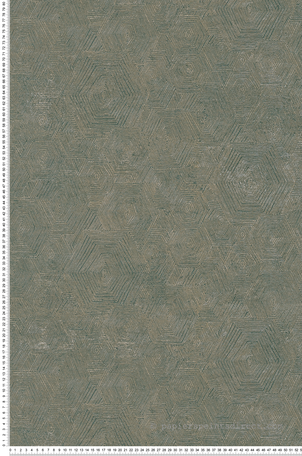 Papier peint Géométrique Hexagone vert et irisé - My Home My Spa d'A.S. Création | Réf. SP15875