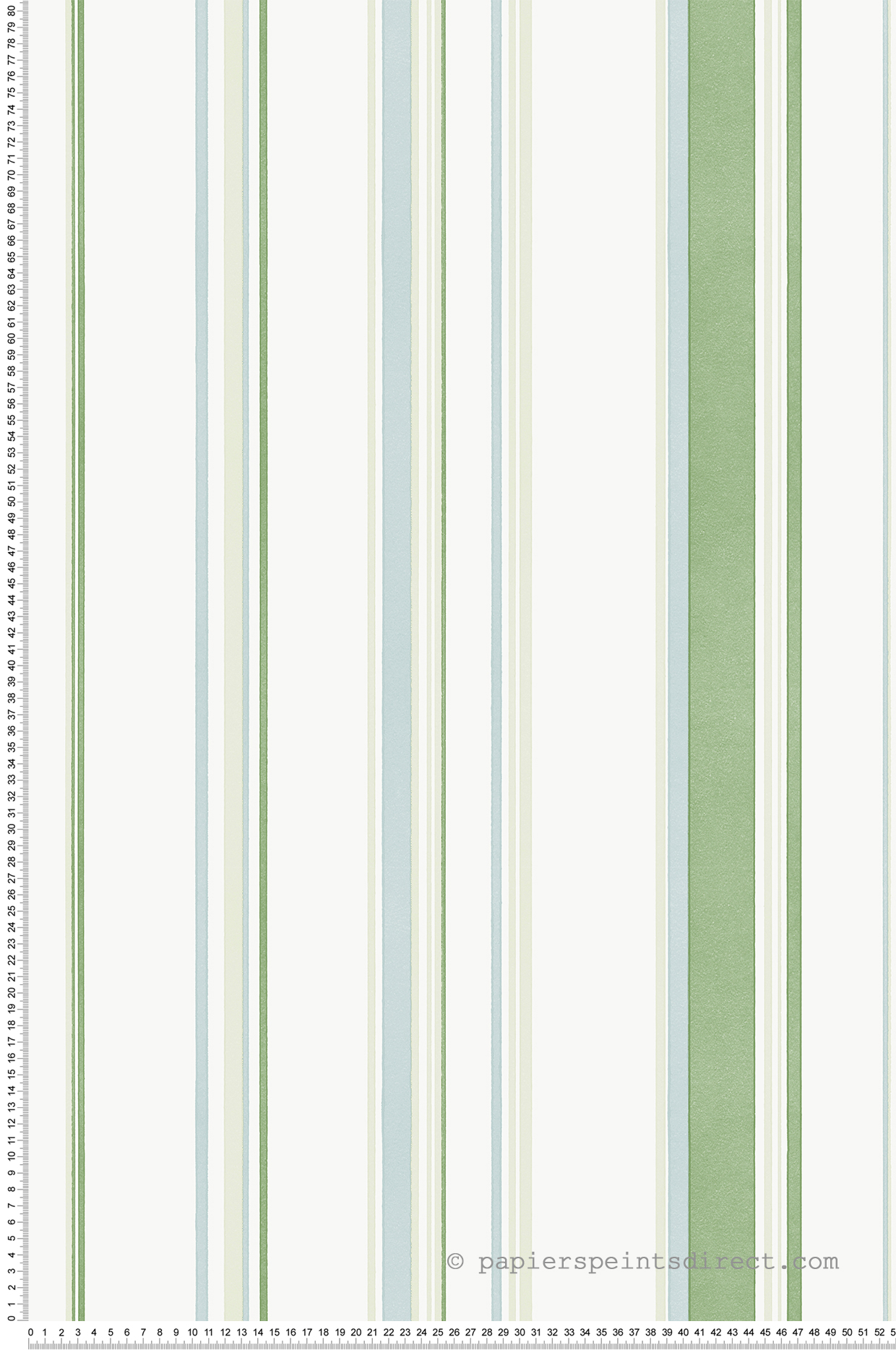 Papier peint Rayure Élégante vert bleu - Jeux de Rayures 3 de Lutèce | Réf. LTC-G68054